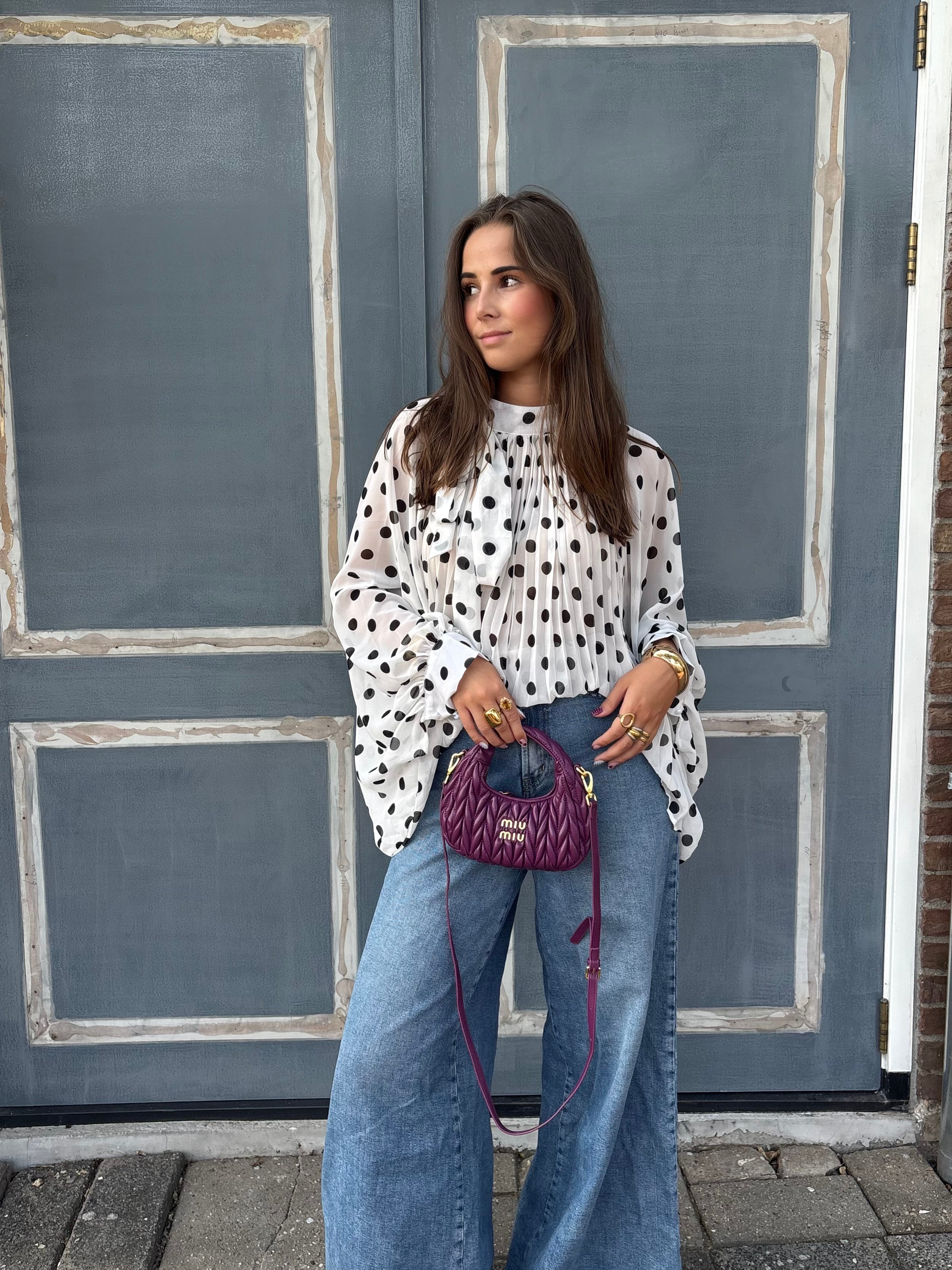 Weiße Eleanor-Bluse