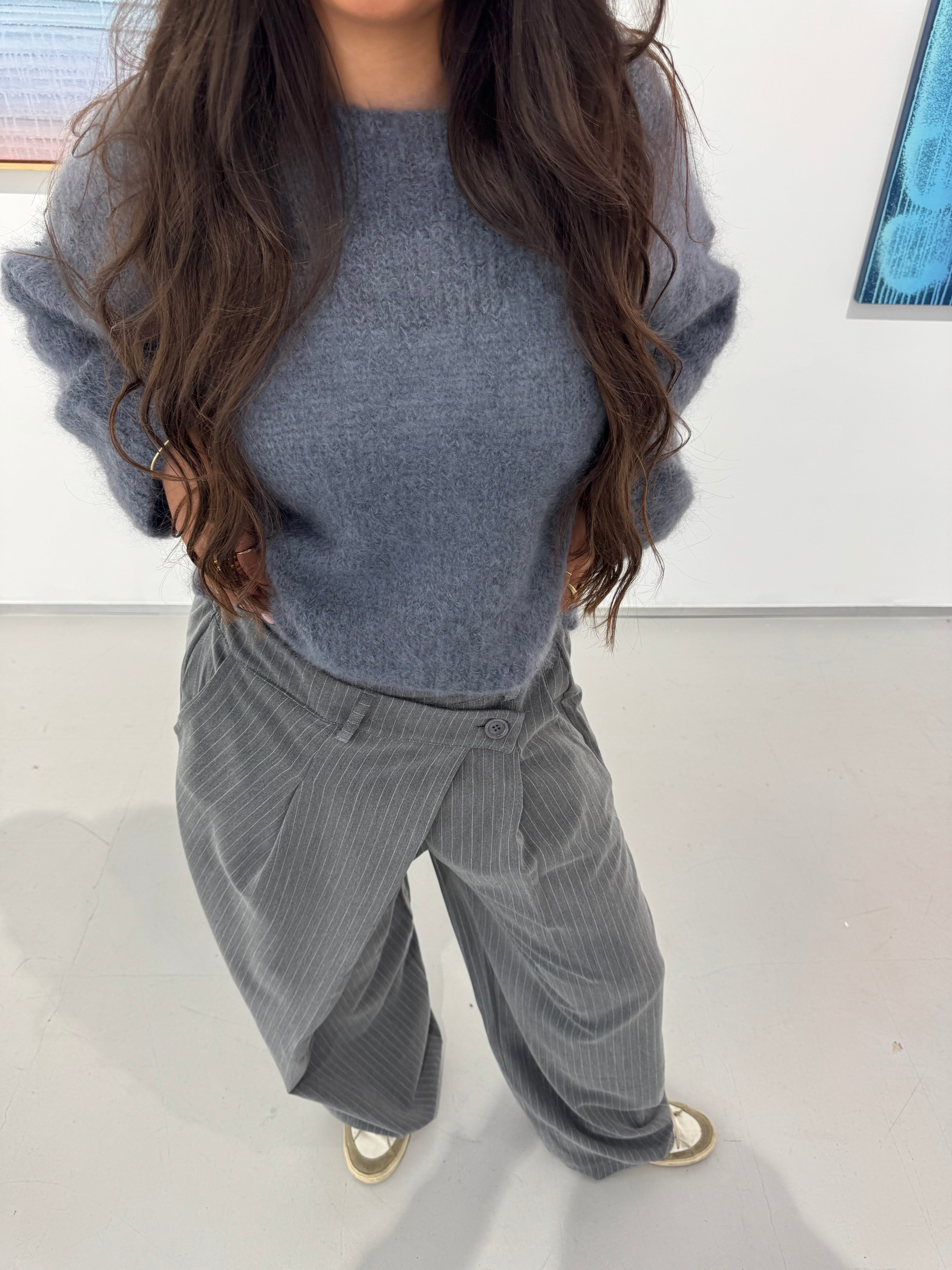 Bennie gray striped pants