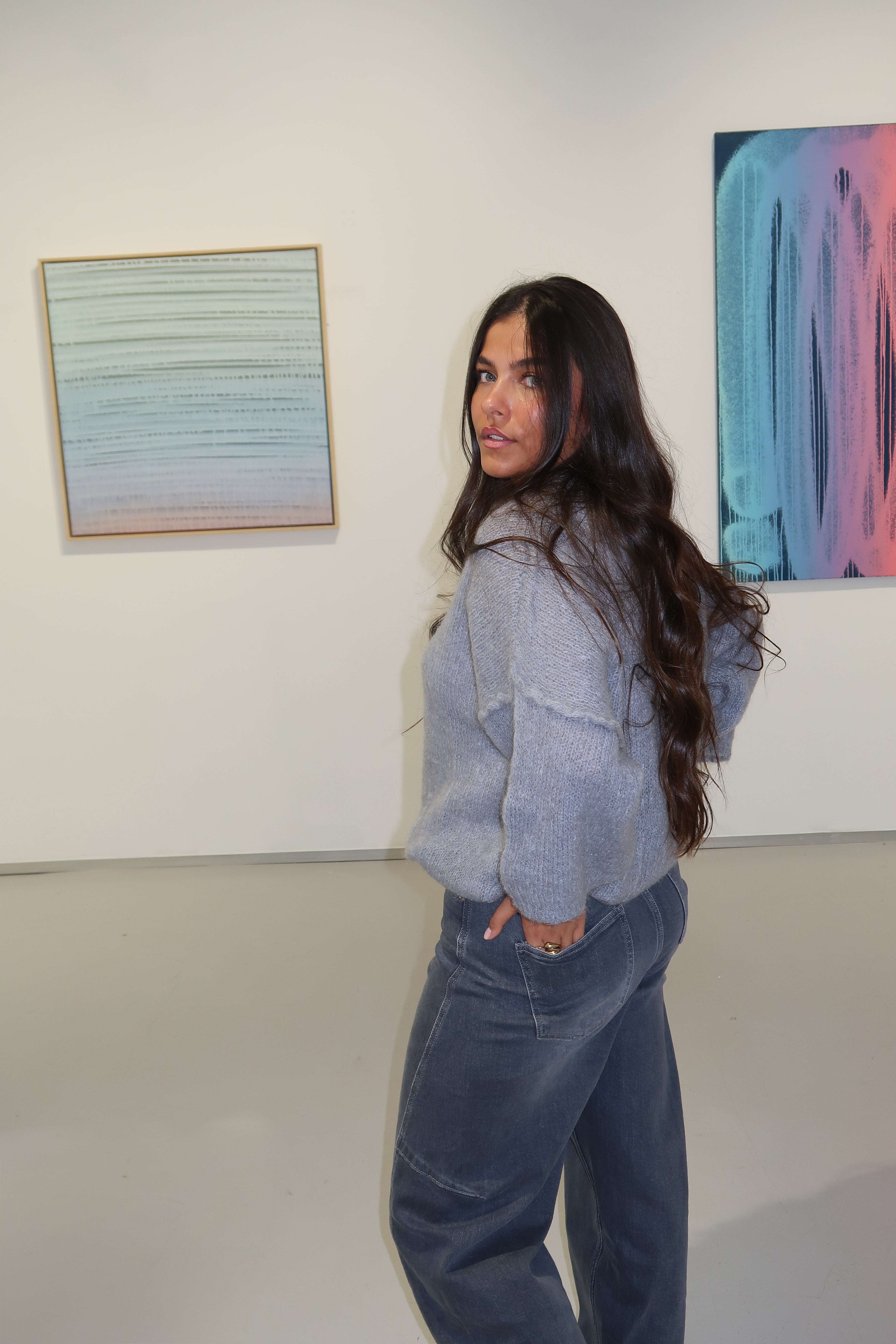 Judith gray mohair sweater