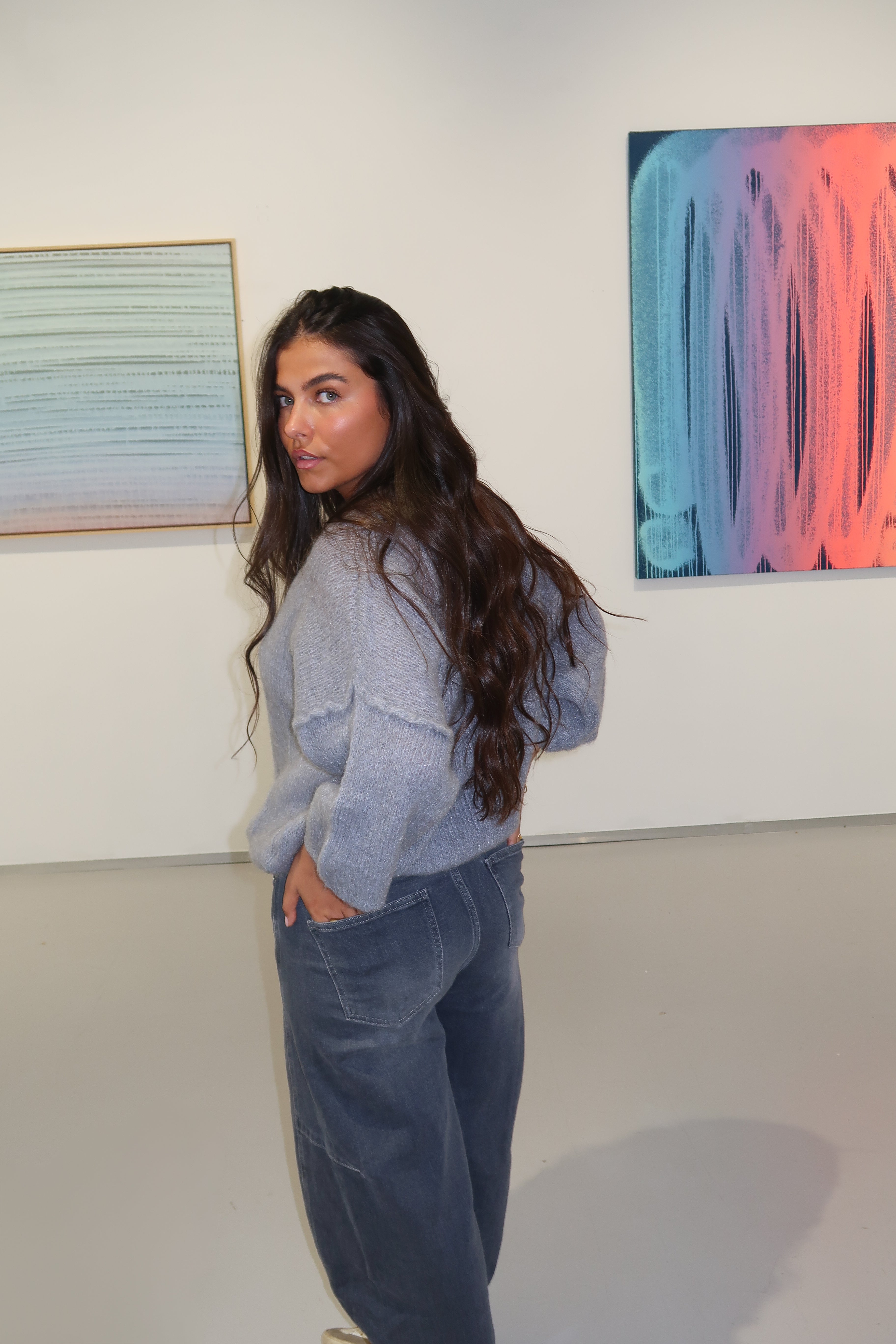 Judith gray mohair sweater