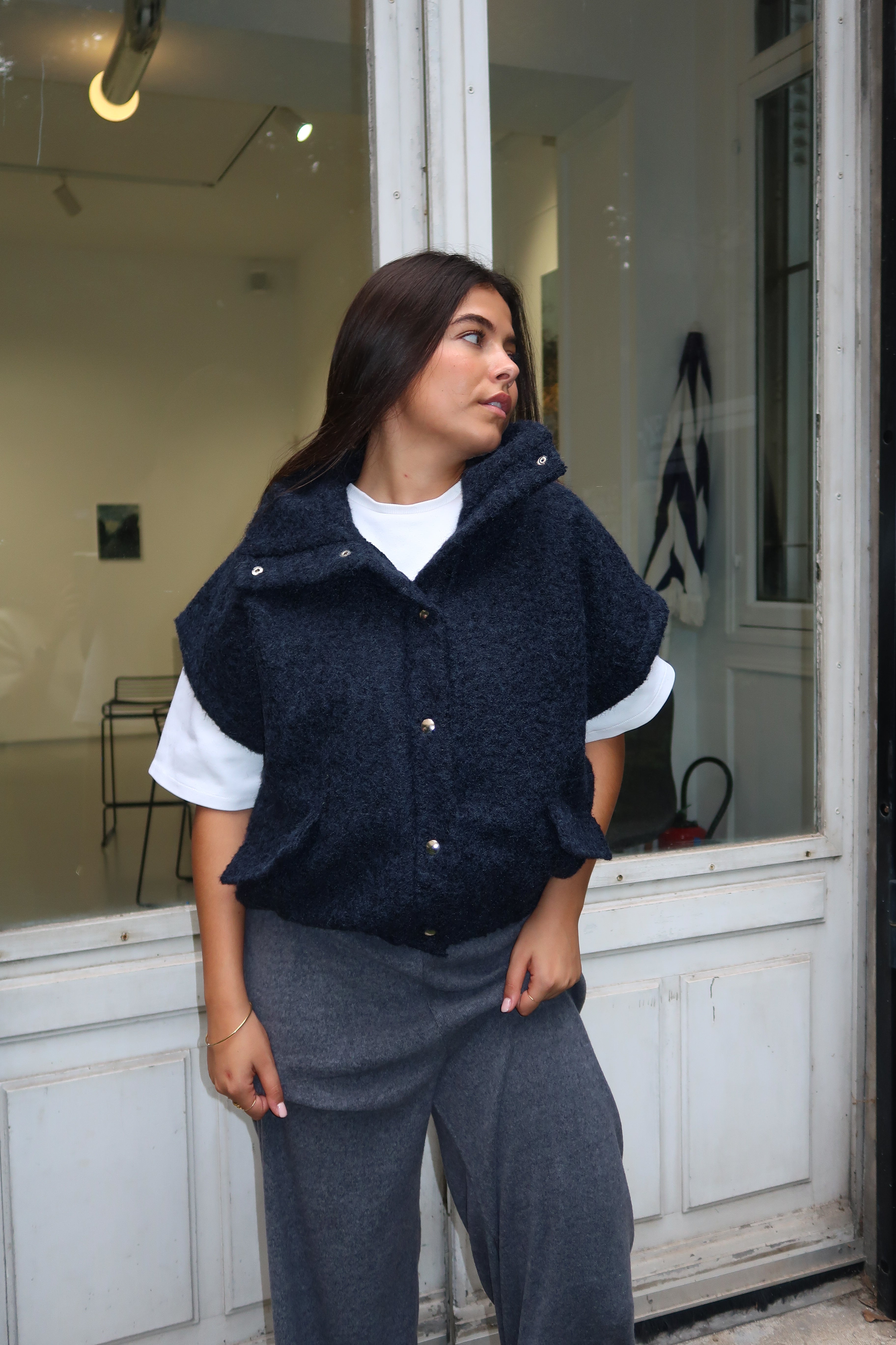 Marineblaue Jacke „Anais“