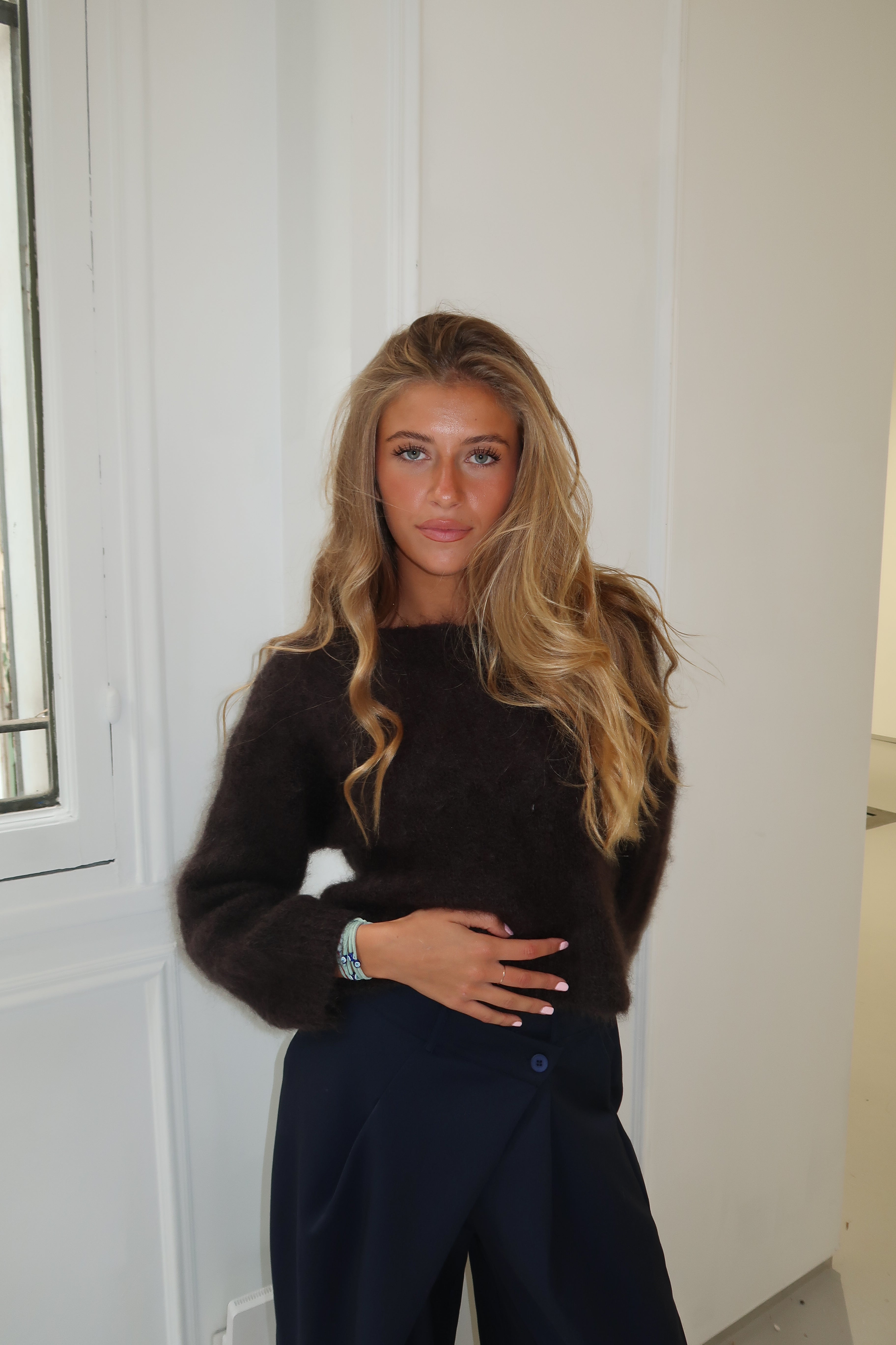 Suzy 80% Mohair Brauner Pullover