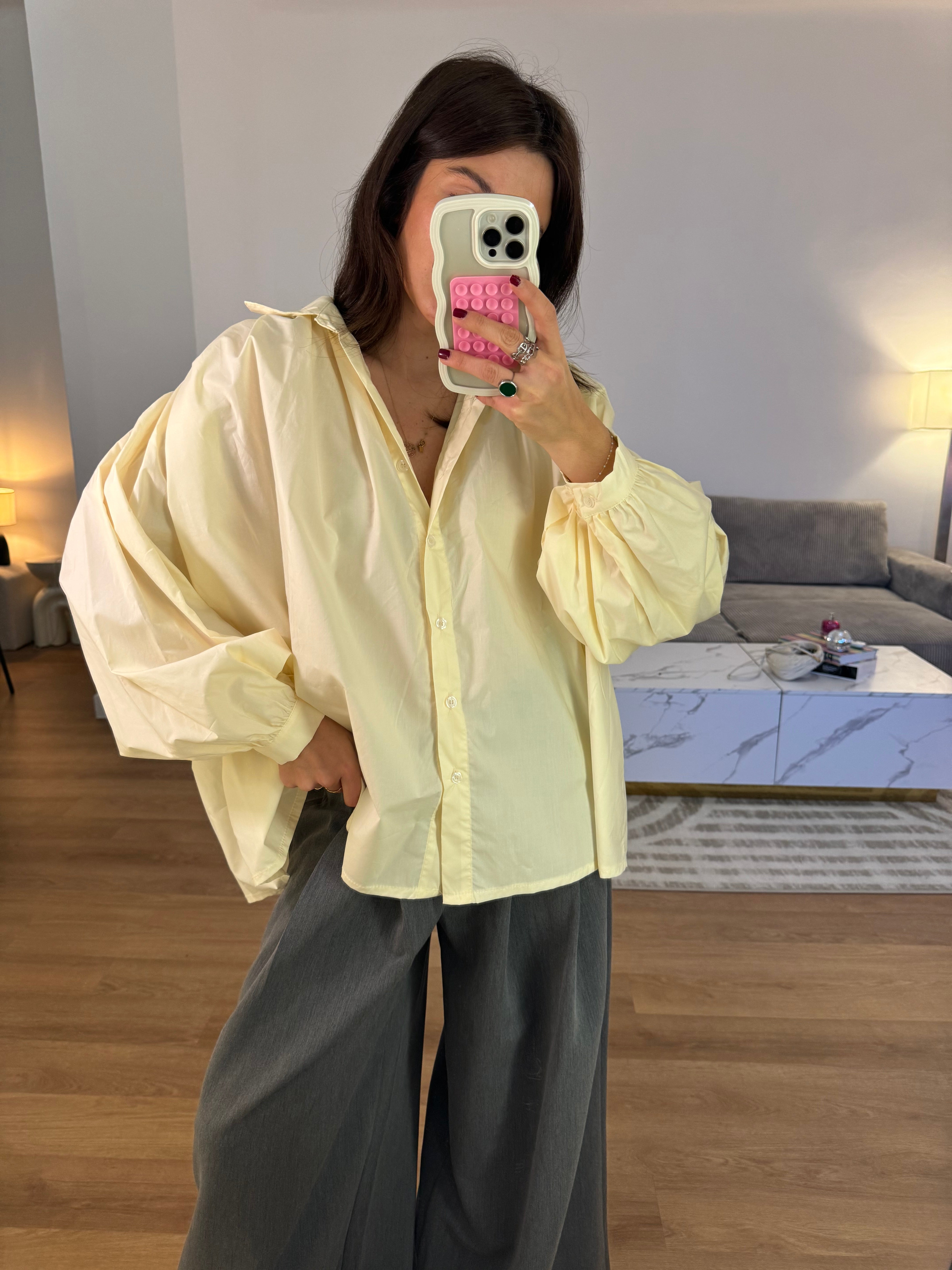 Chemise coton Lou crème