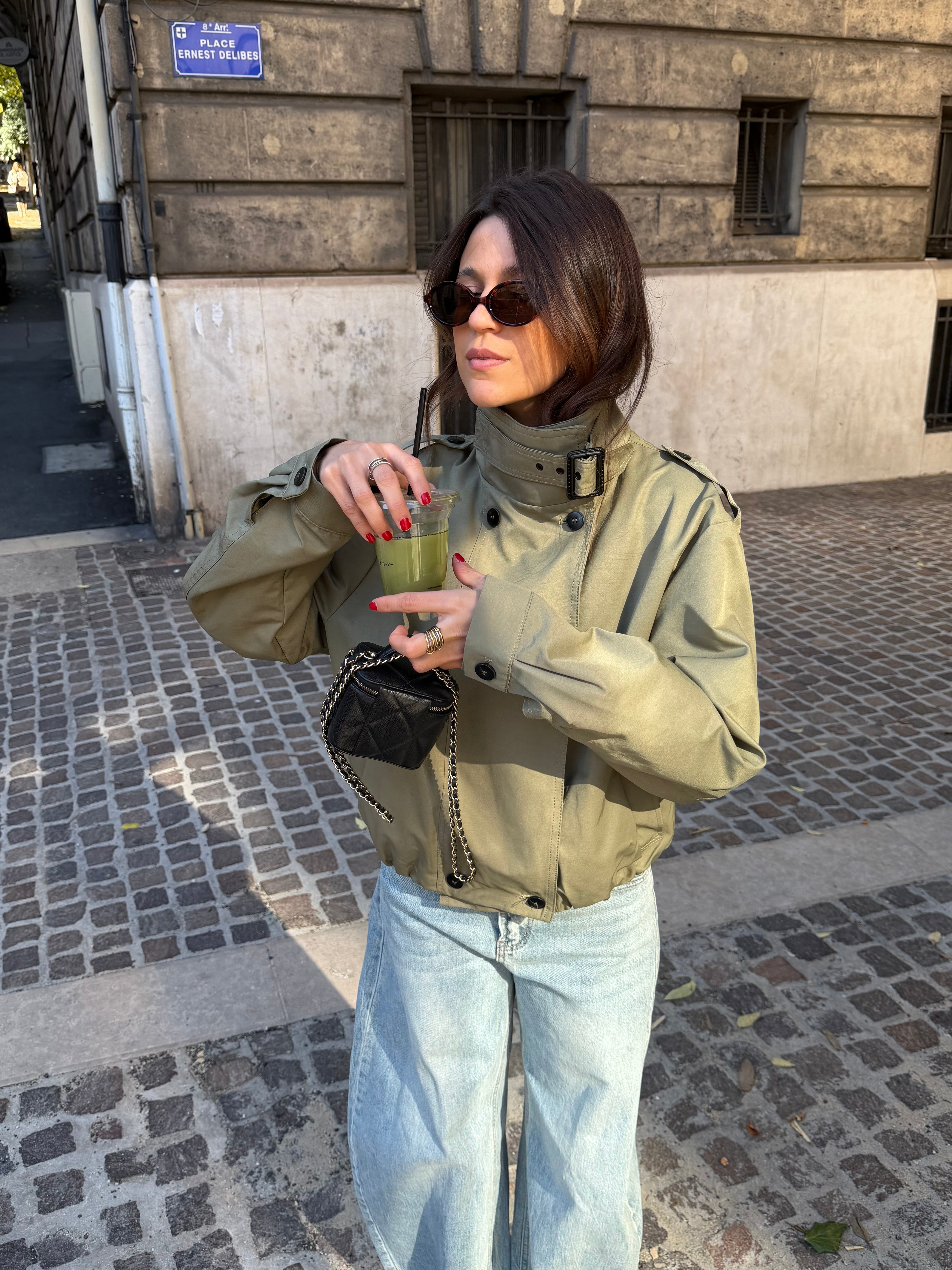 Khaki Colette trench coat