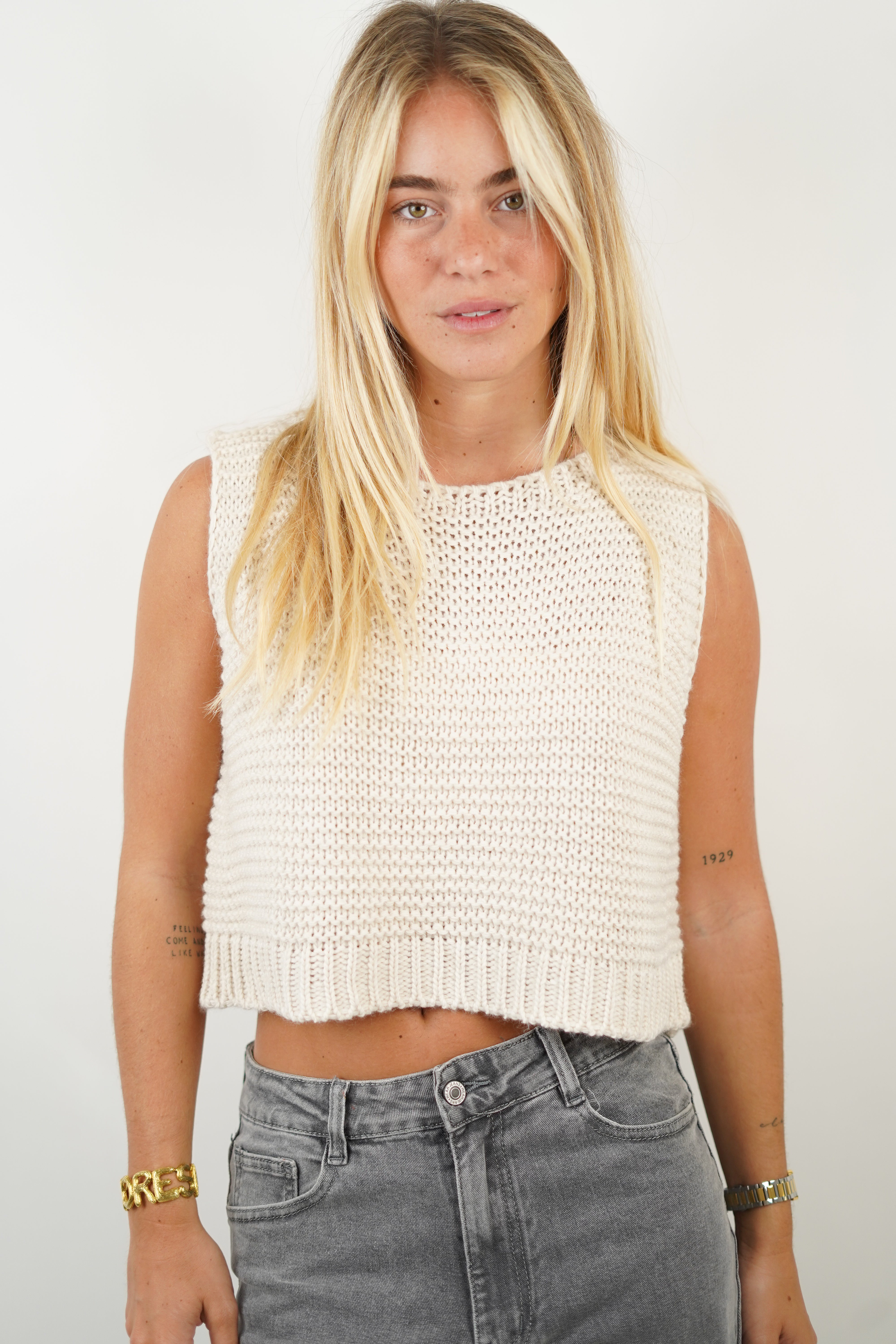 Beigefarbener Romane-Pullover