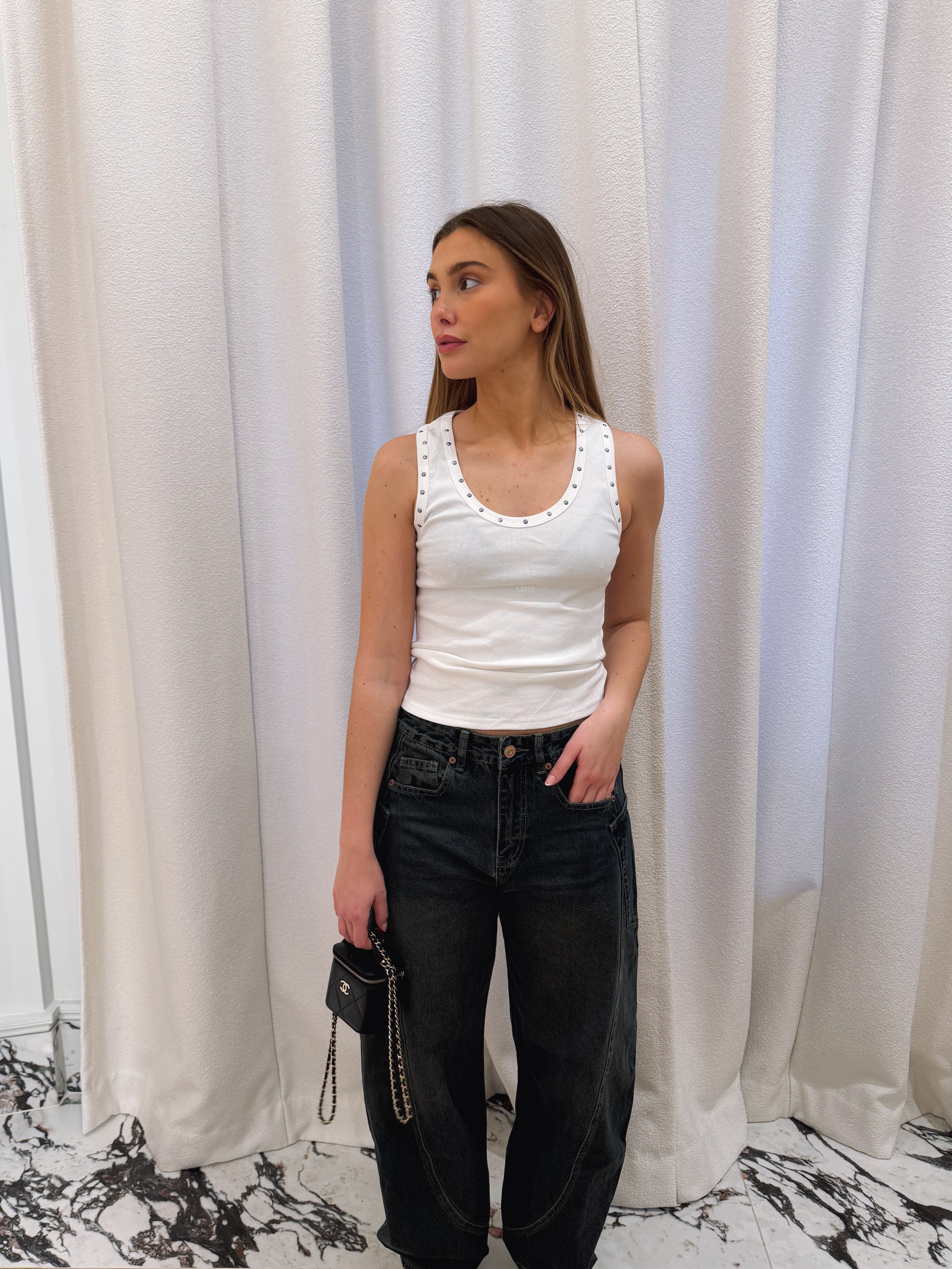 Kylie weißes Tanktop