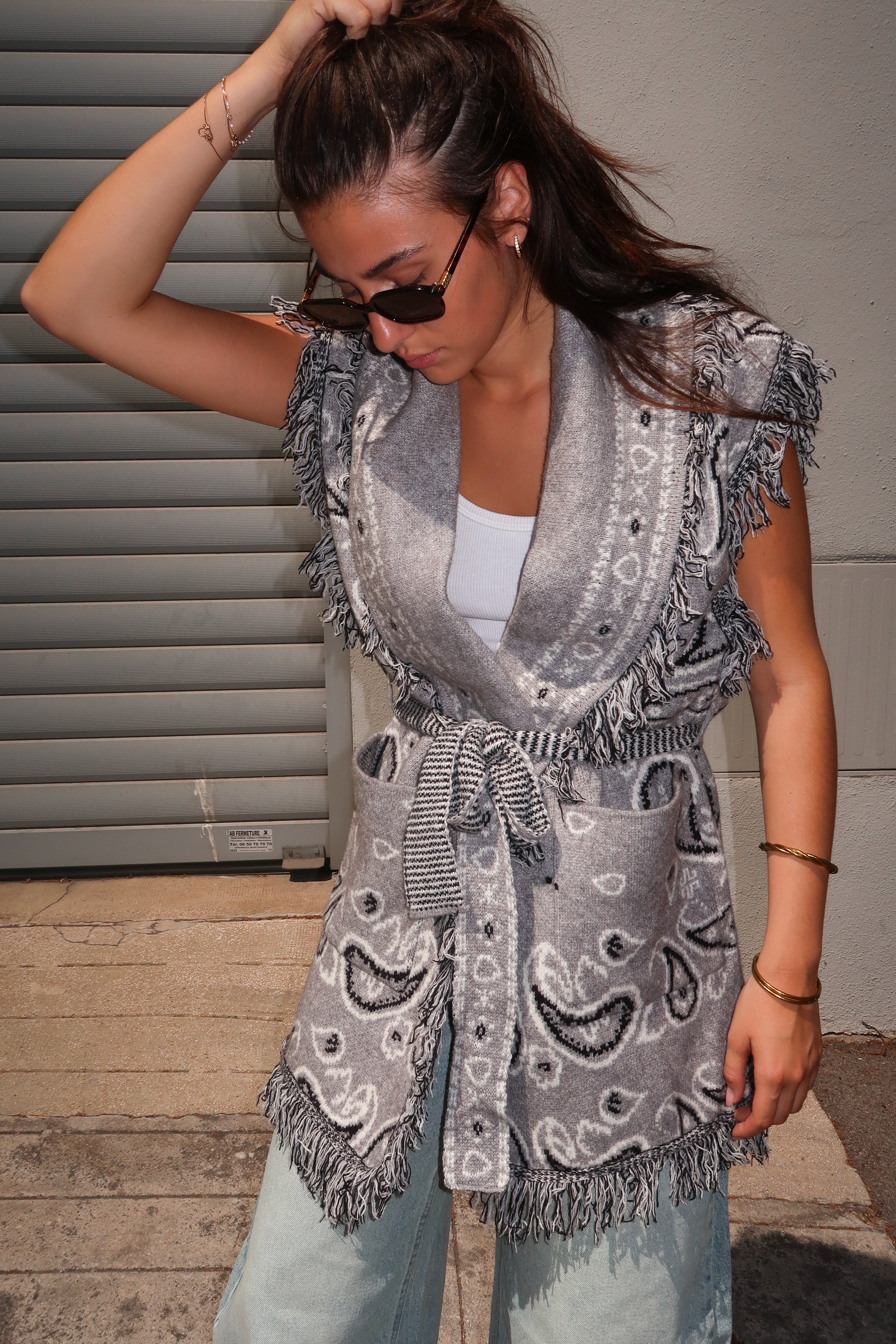 Gilet Natacha gris
