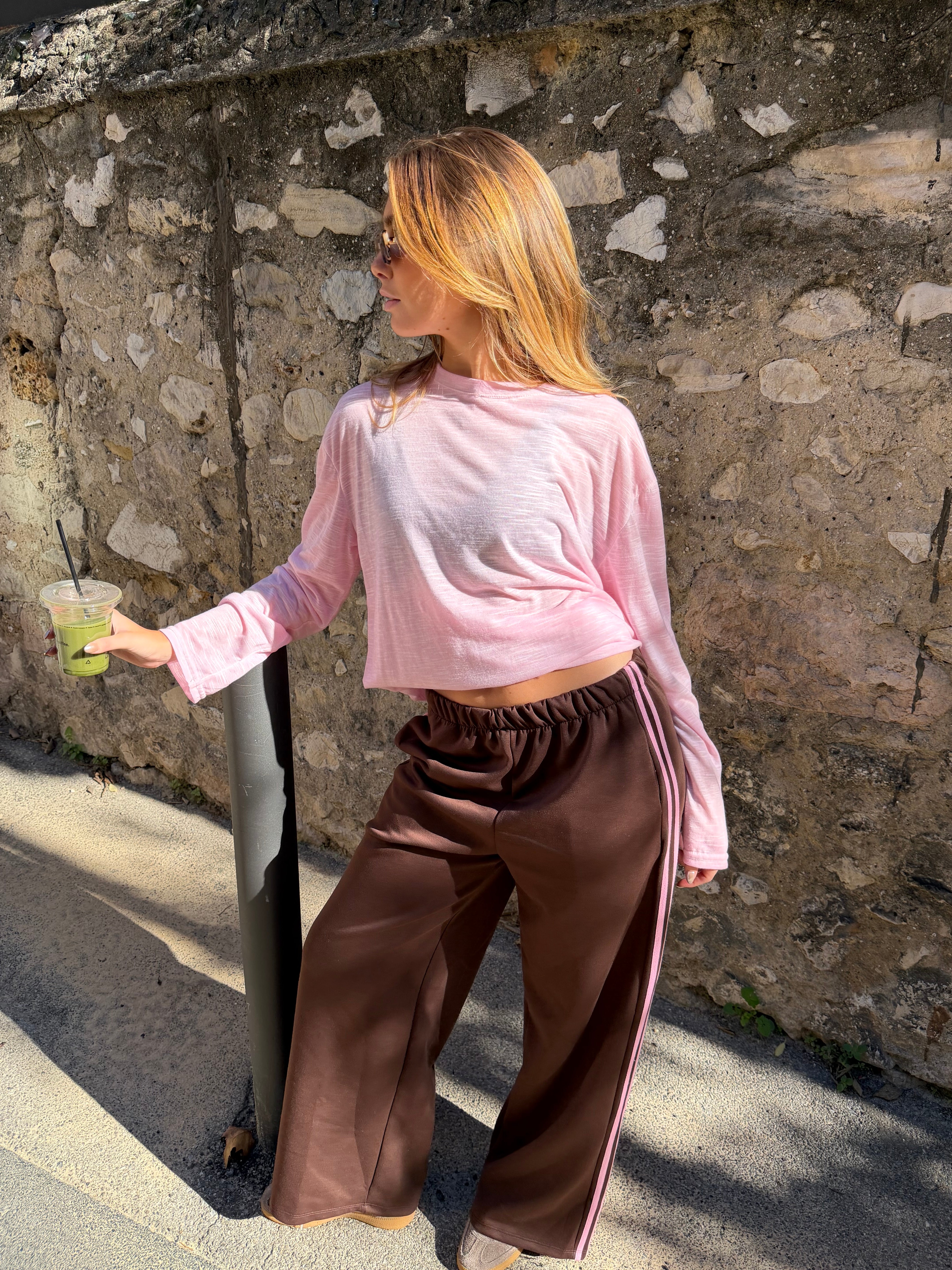 Jogging Ivy marron et rose