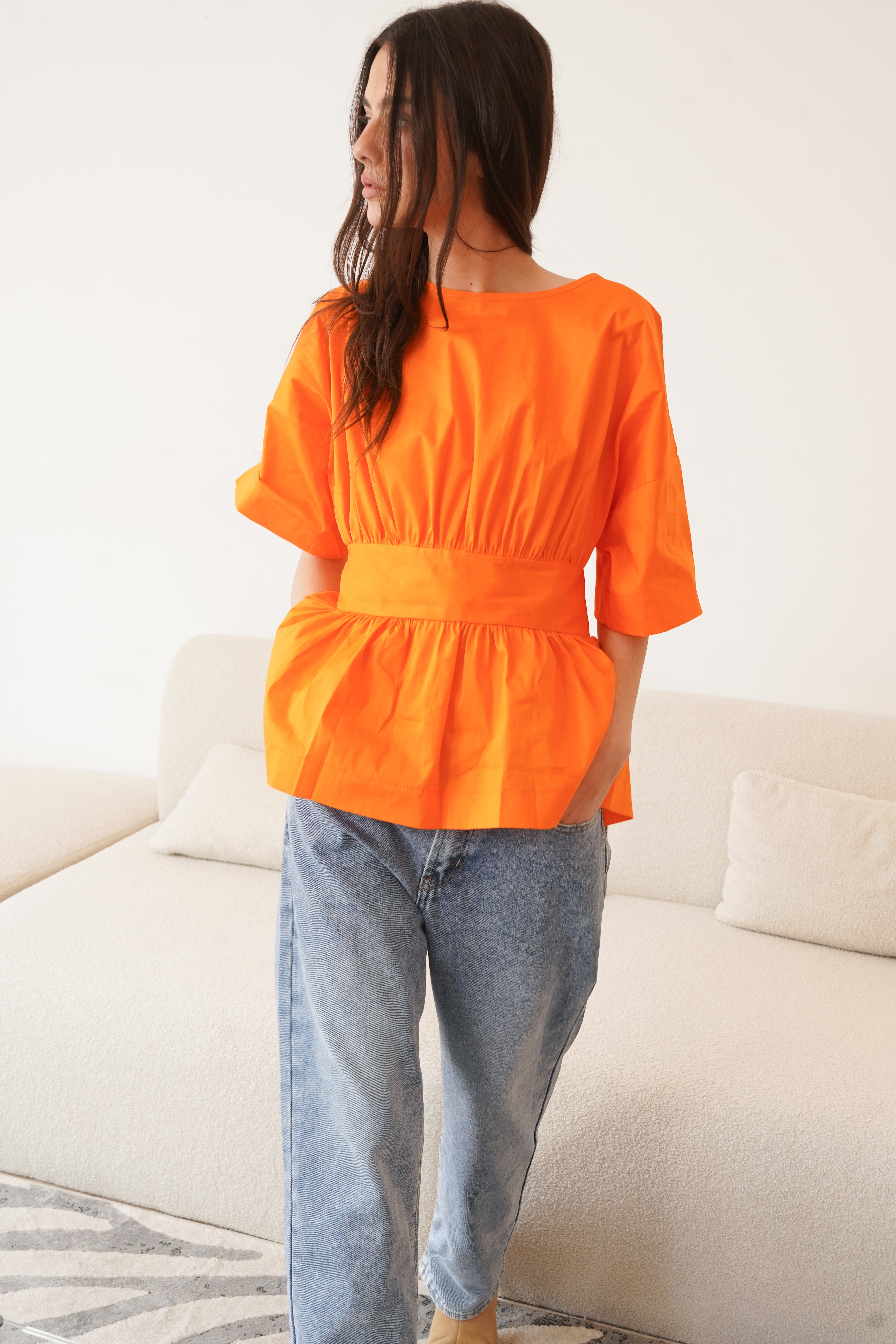 Top Geneviève orange