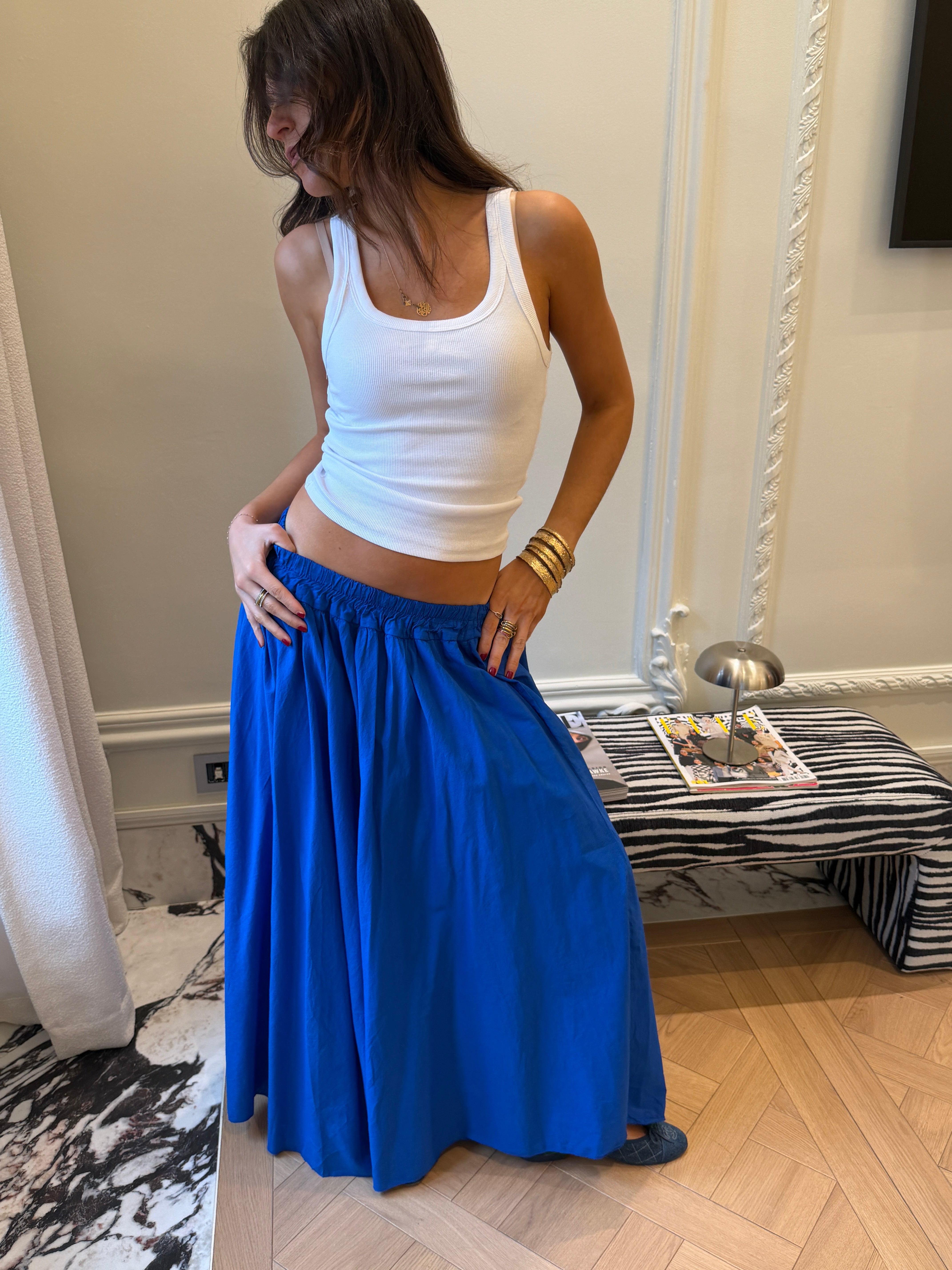 Jupe Martine bleu roi