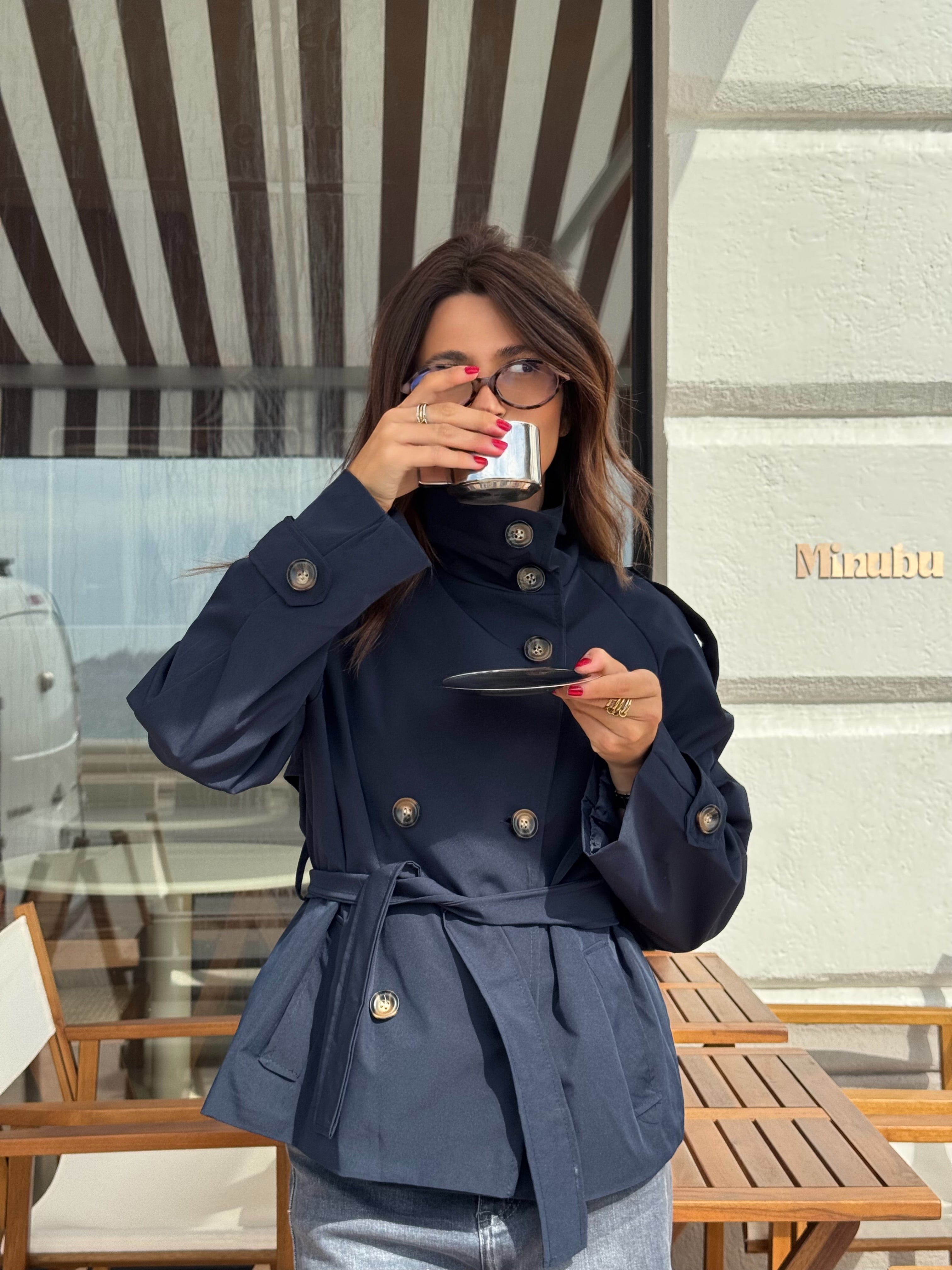 Gabardina Nala azul marino