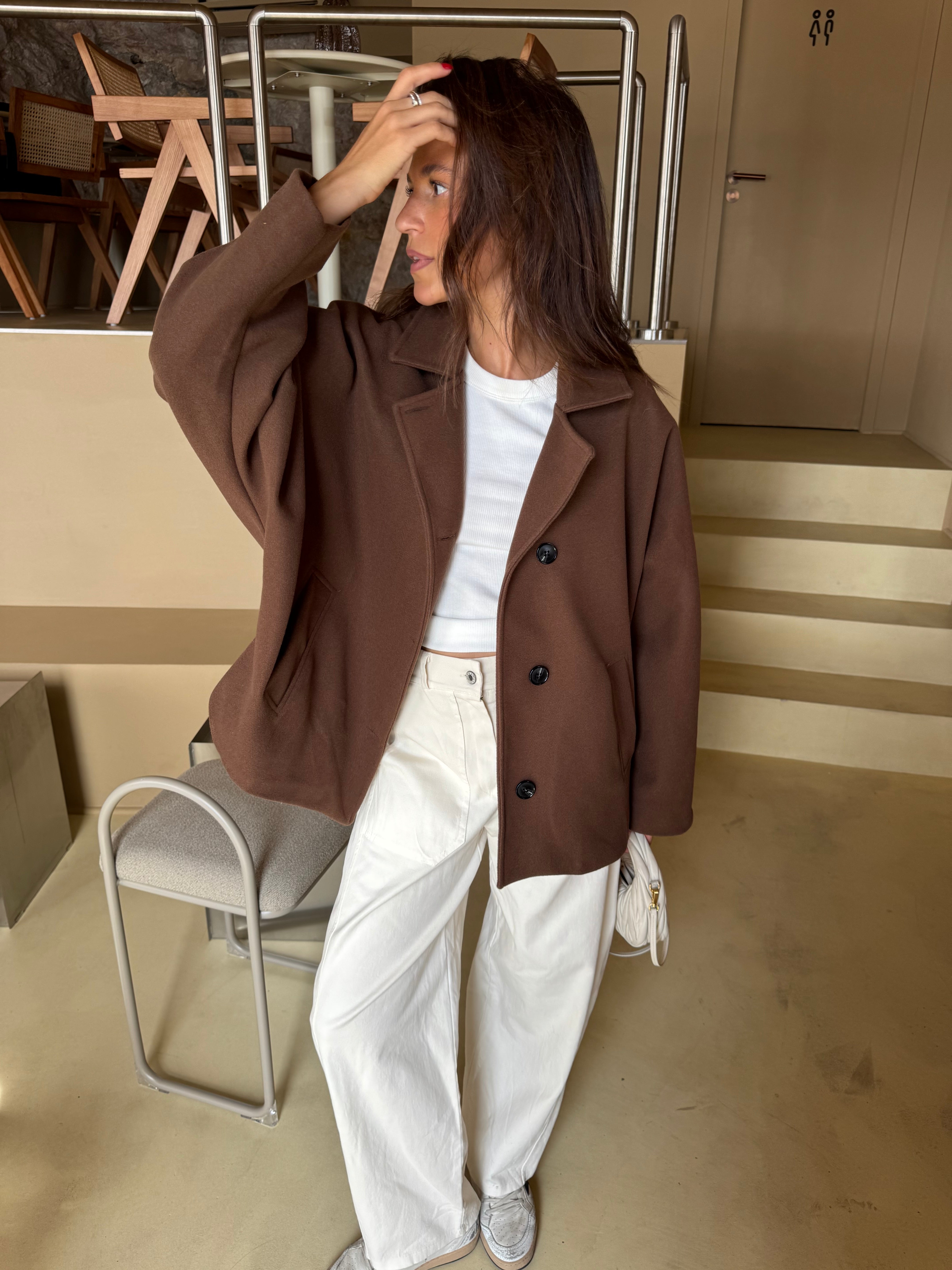 Brauner Agathe-Mantel