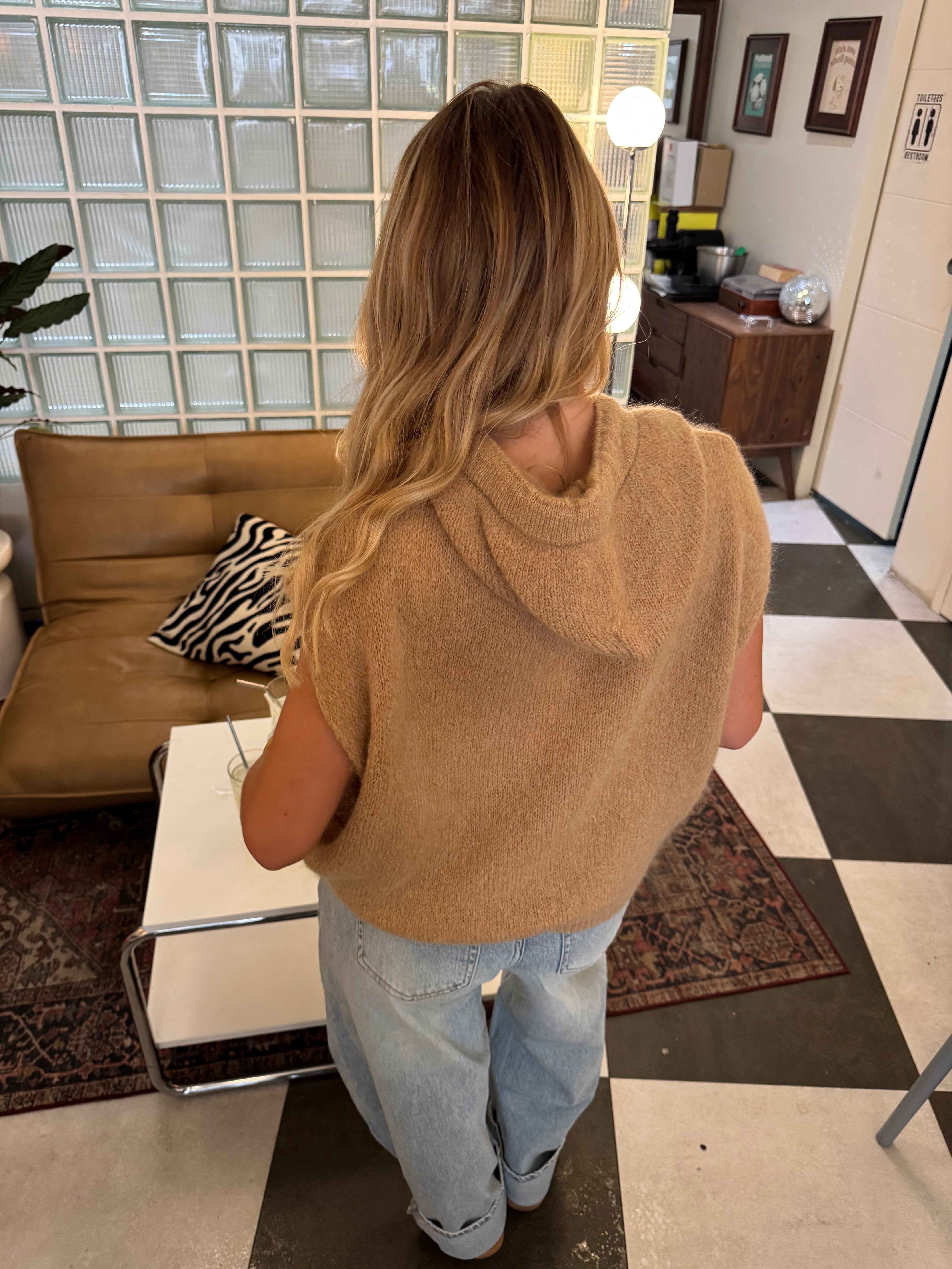 Gilet mohair Livia taupe
