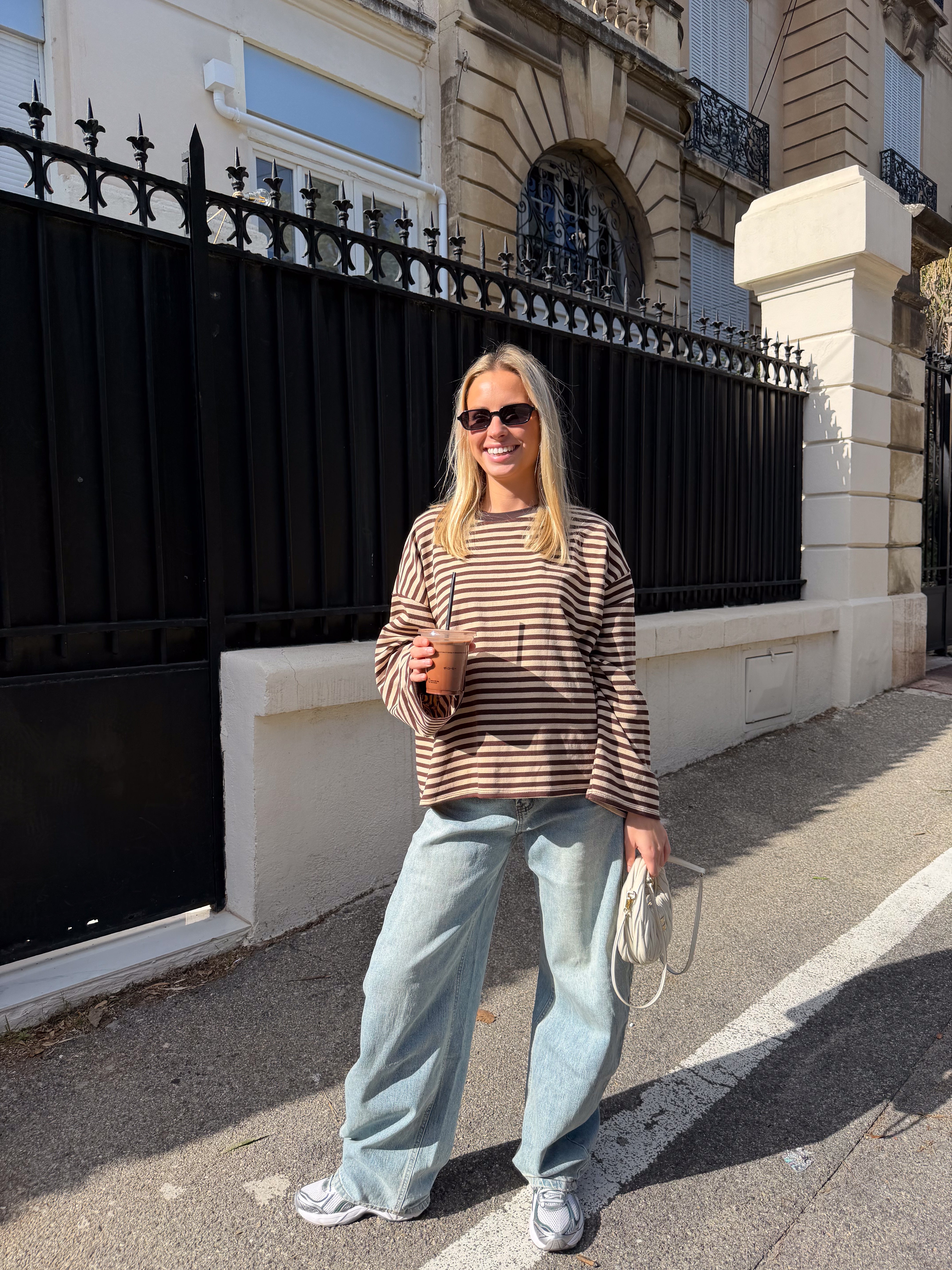 Beige-braunes Oceane-T-Shirt