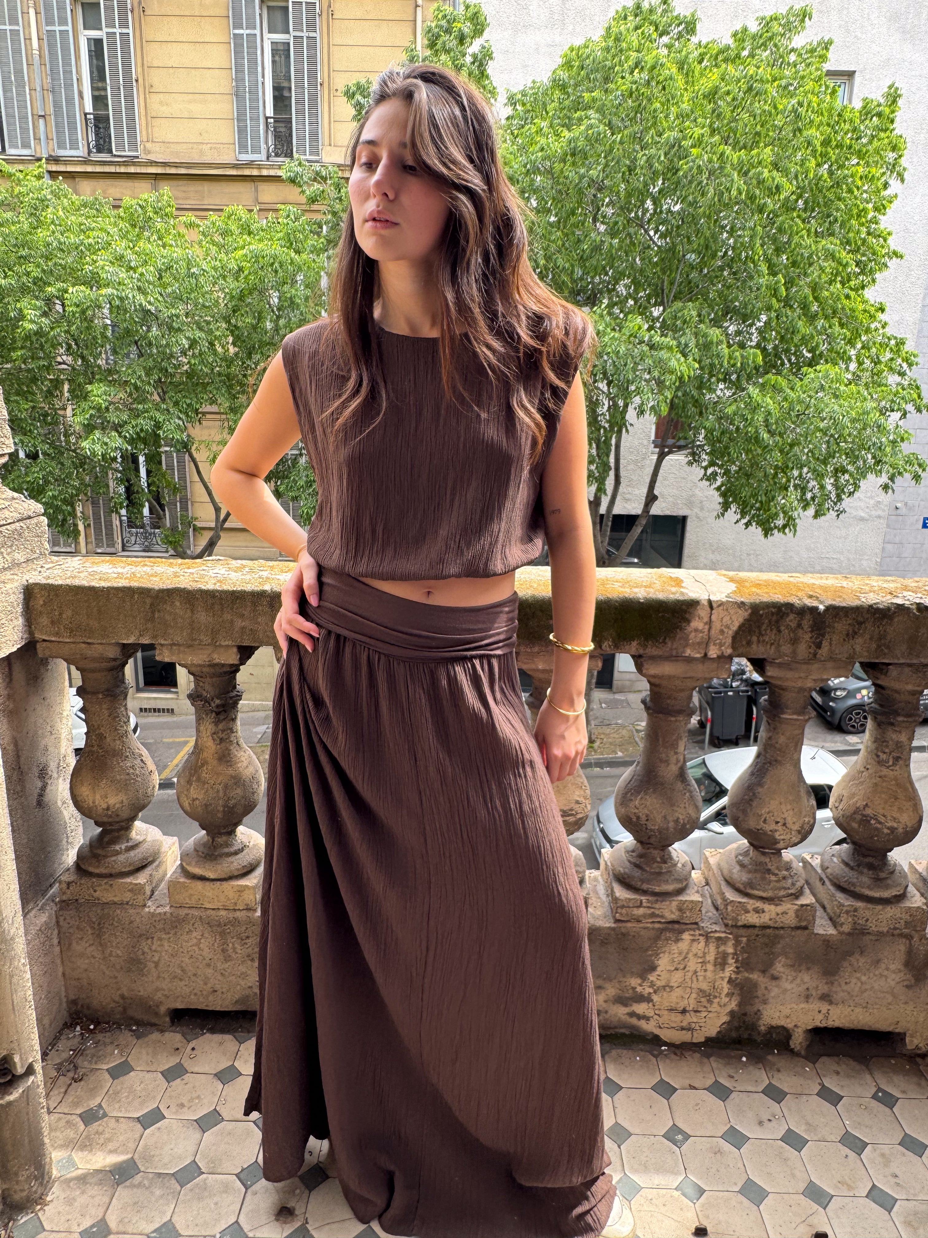 Conjunto Audrey marrón (enviado el 2 de mayo)