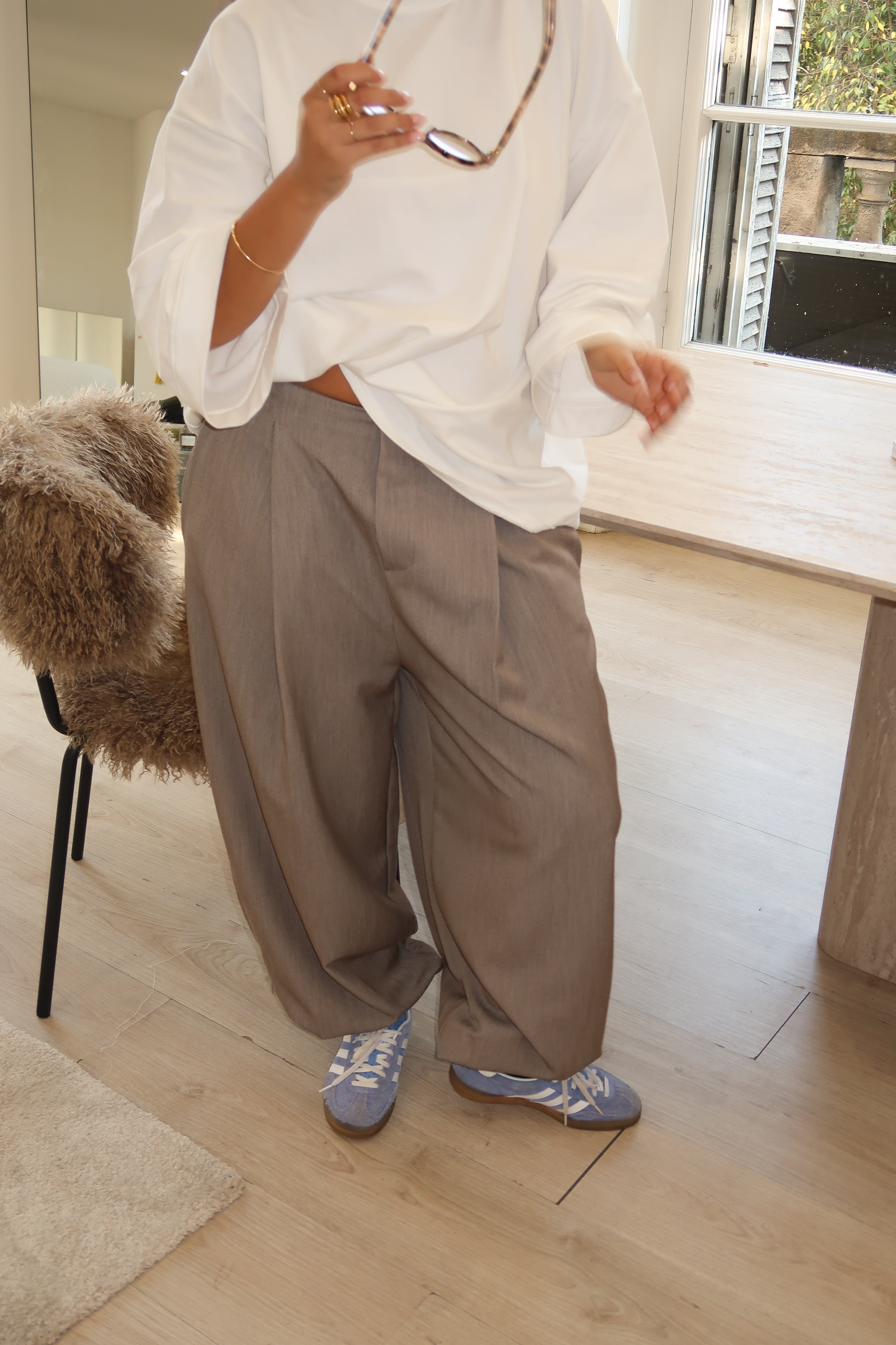 Pantalon Giulia taupe