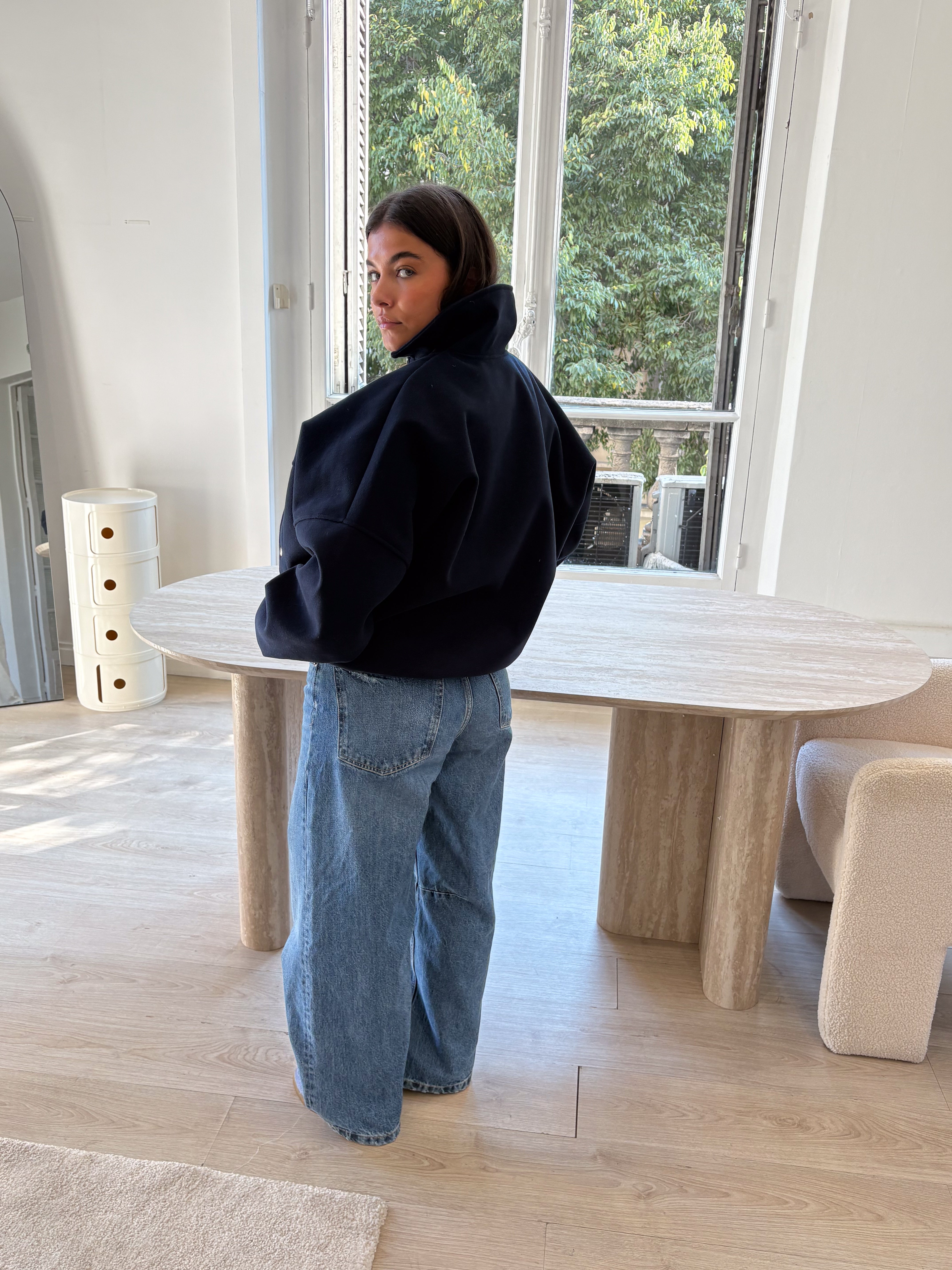 Angelina navy blue bomber jacket