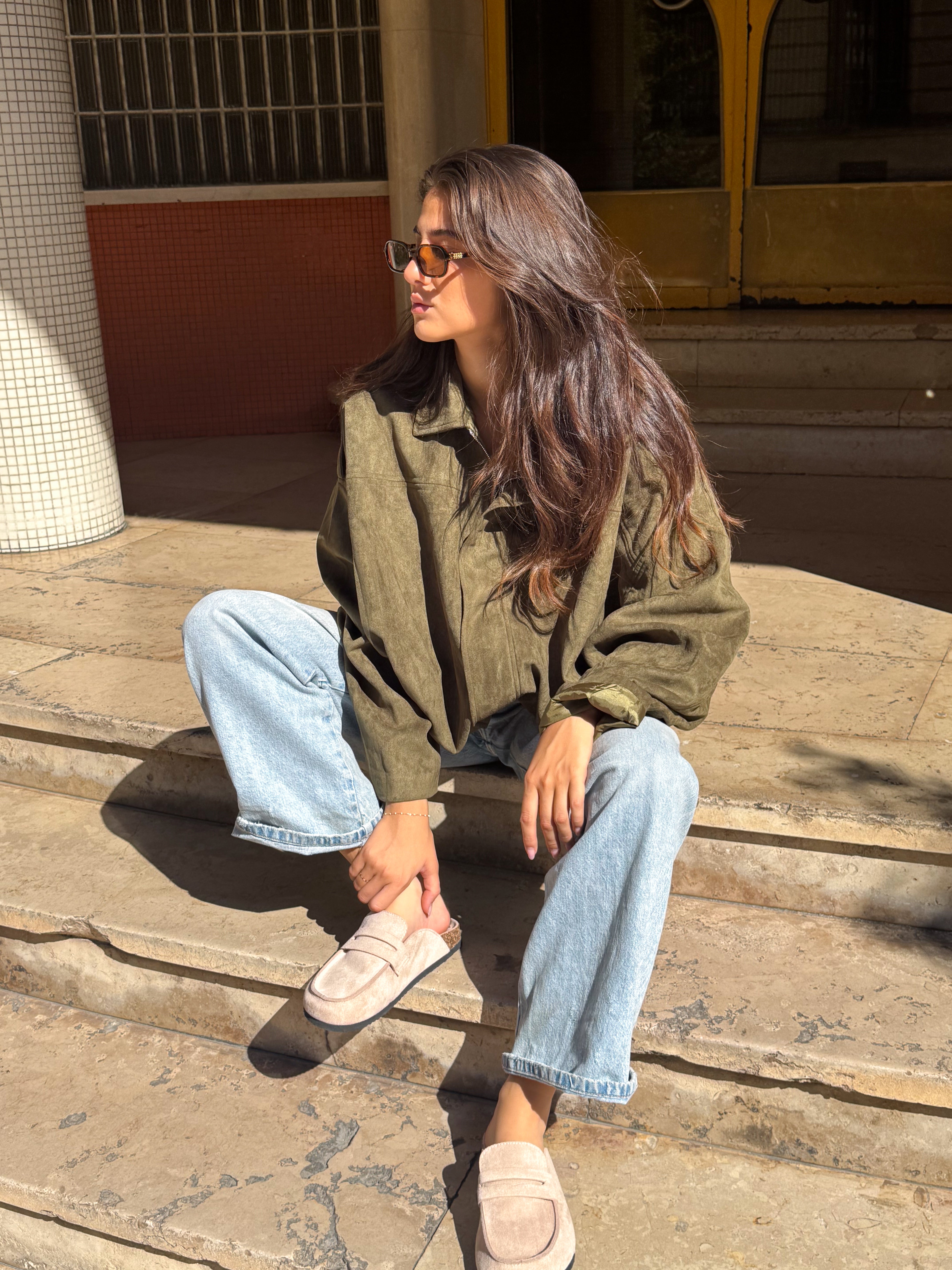 Beige Sacha-Pantoletten