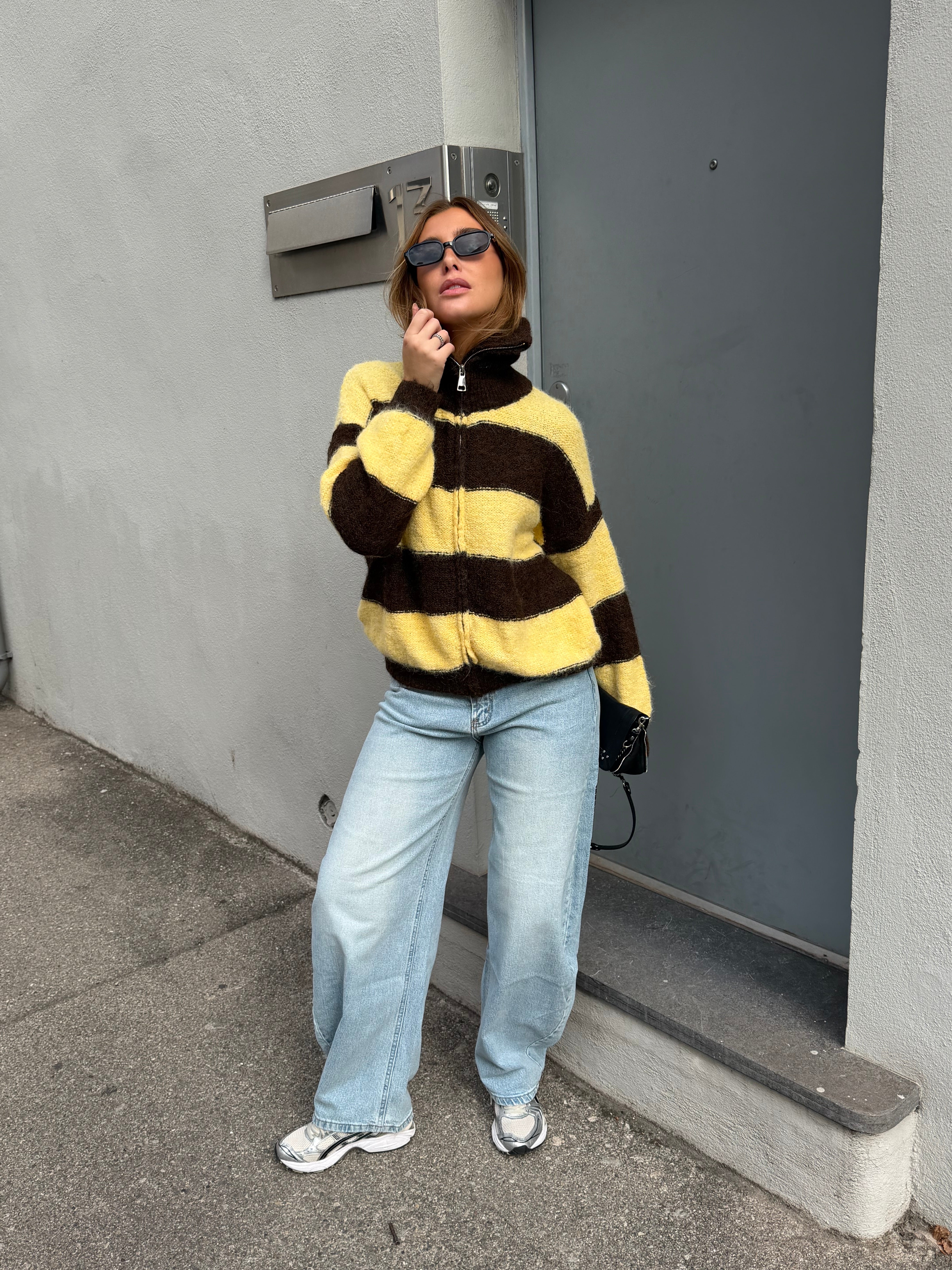 Gilet Gracie jaune et marron