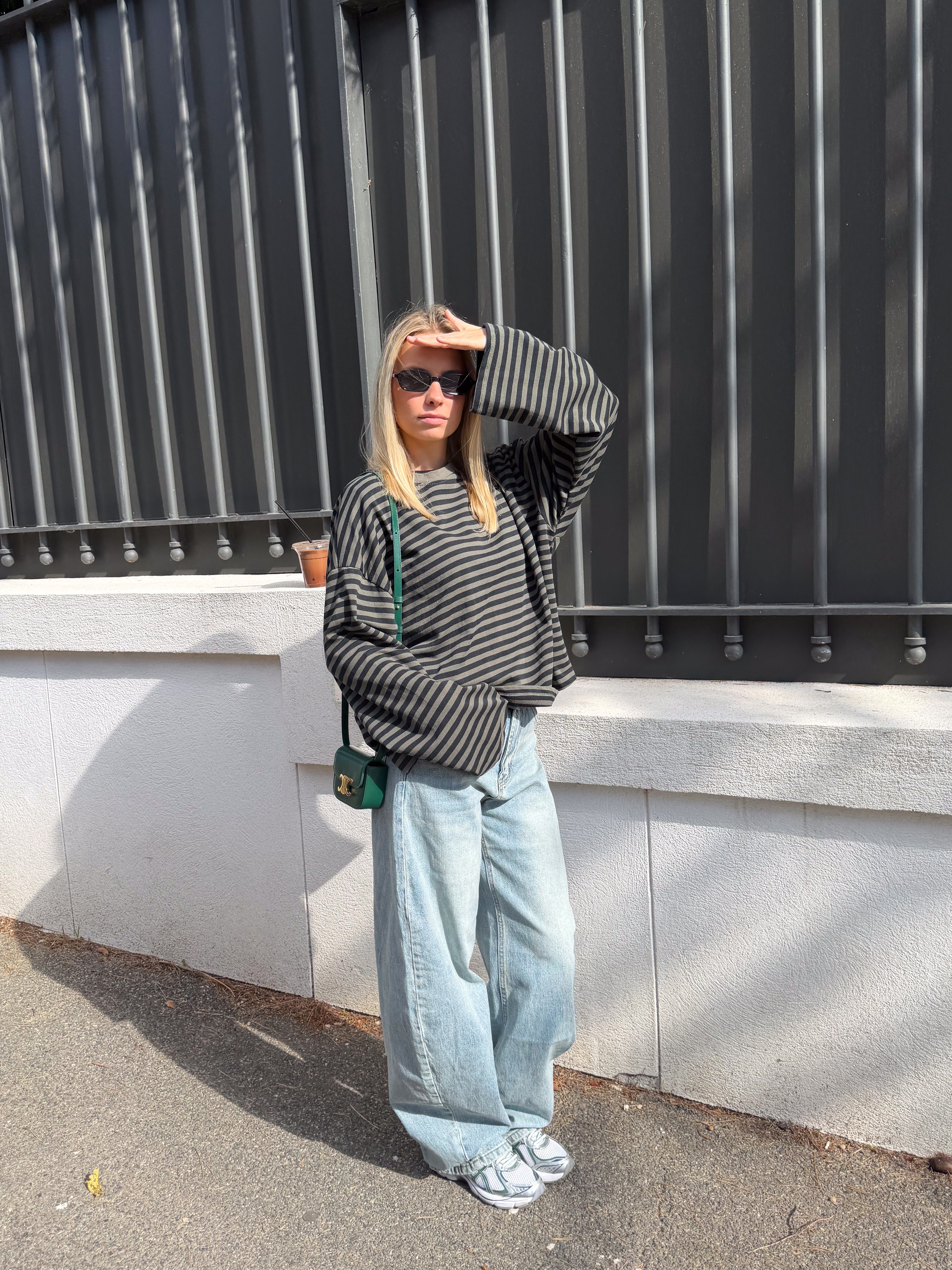 Tee-shirt Océane kaki et noir