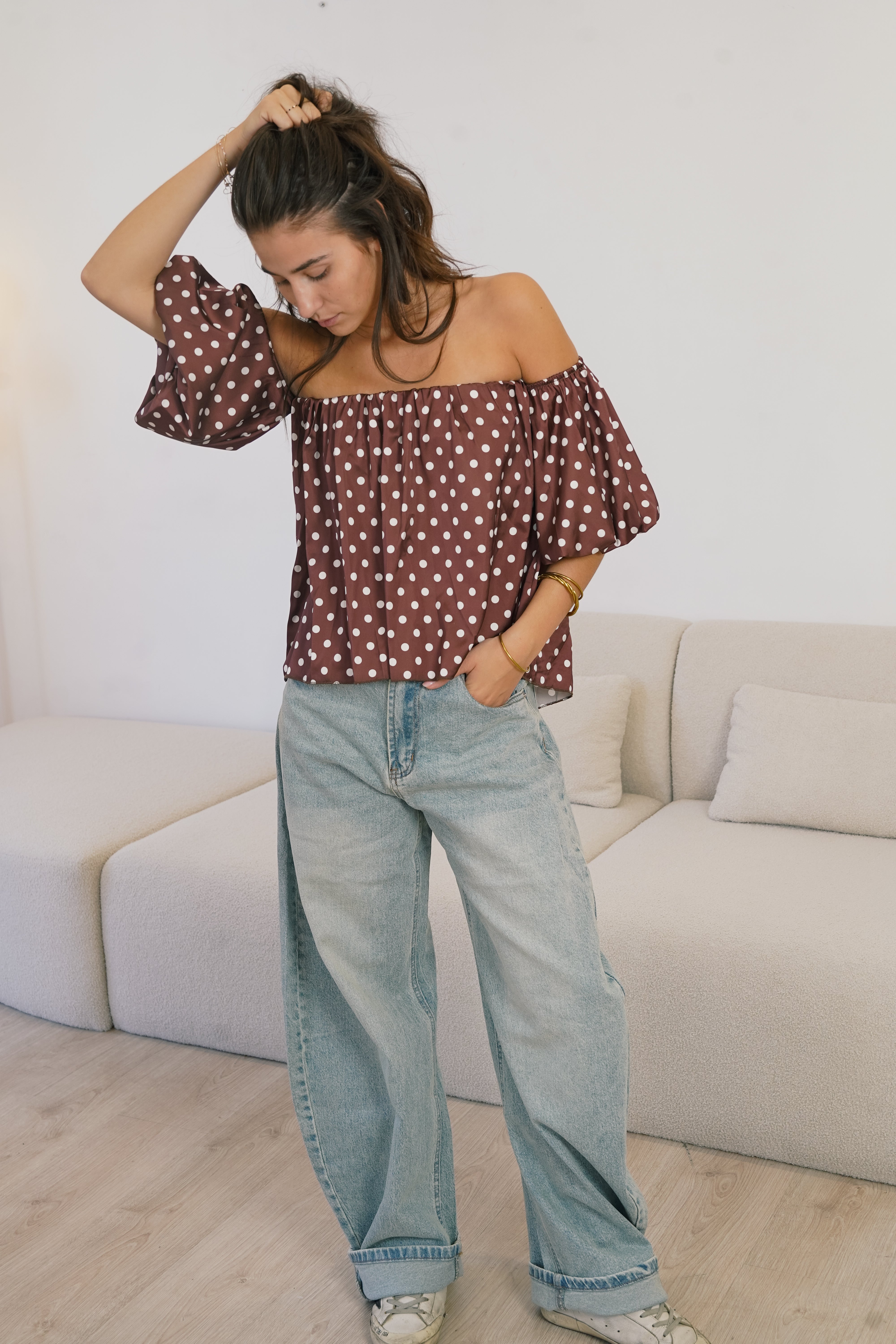 Haut Amalia marron