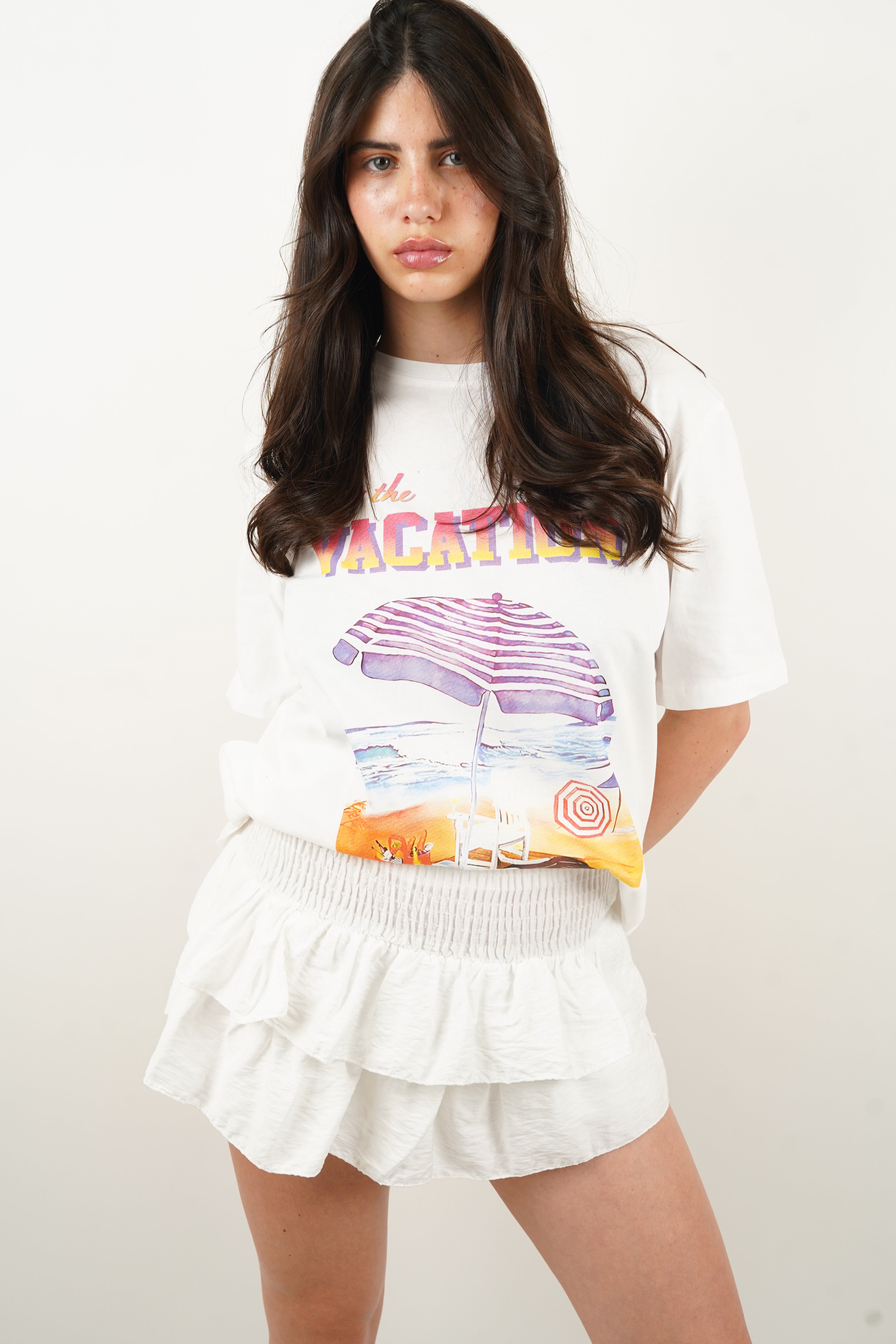 Amal white skort