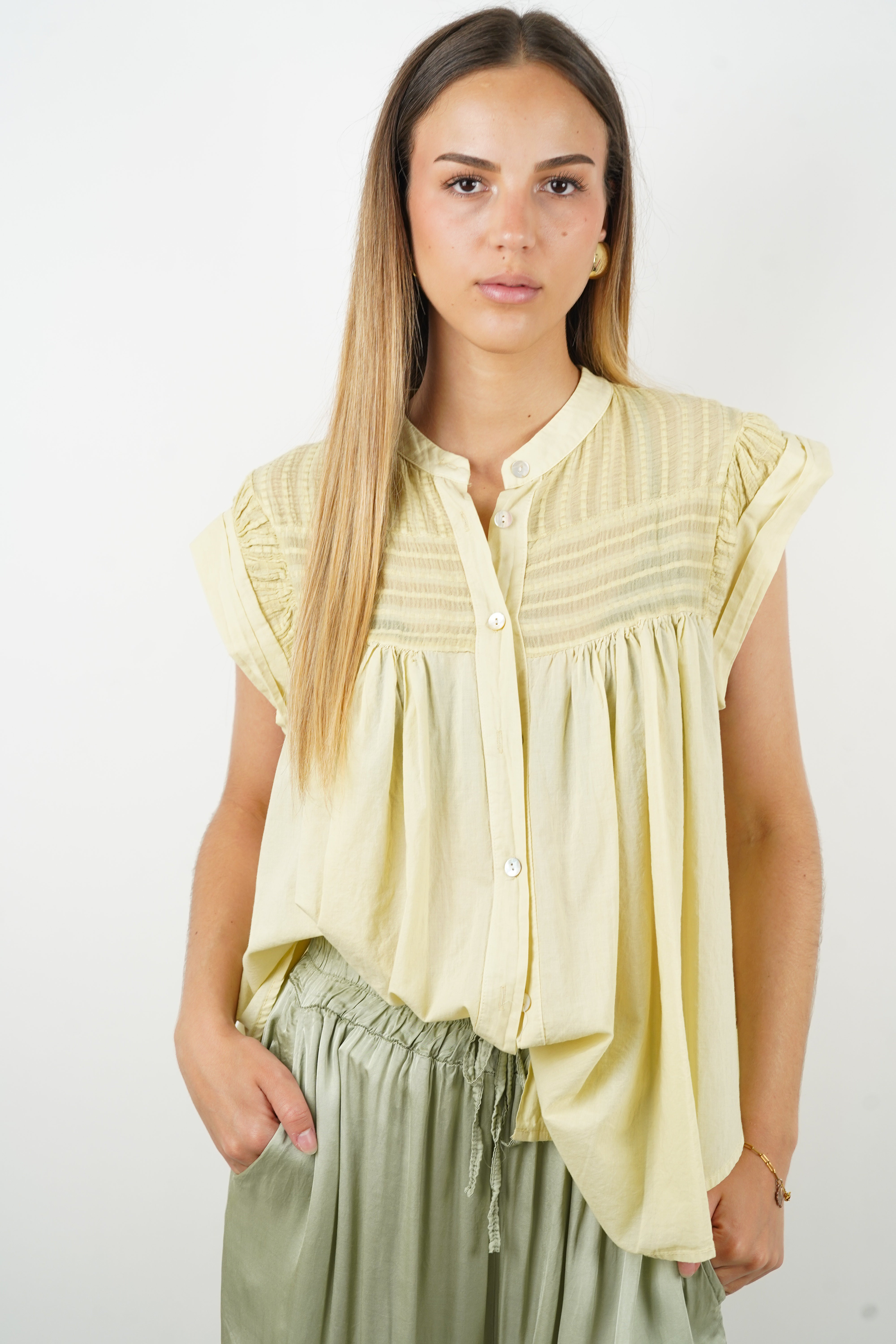 Bluse Arielle smørgul