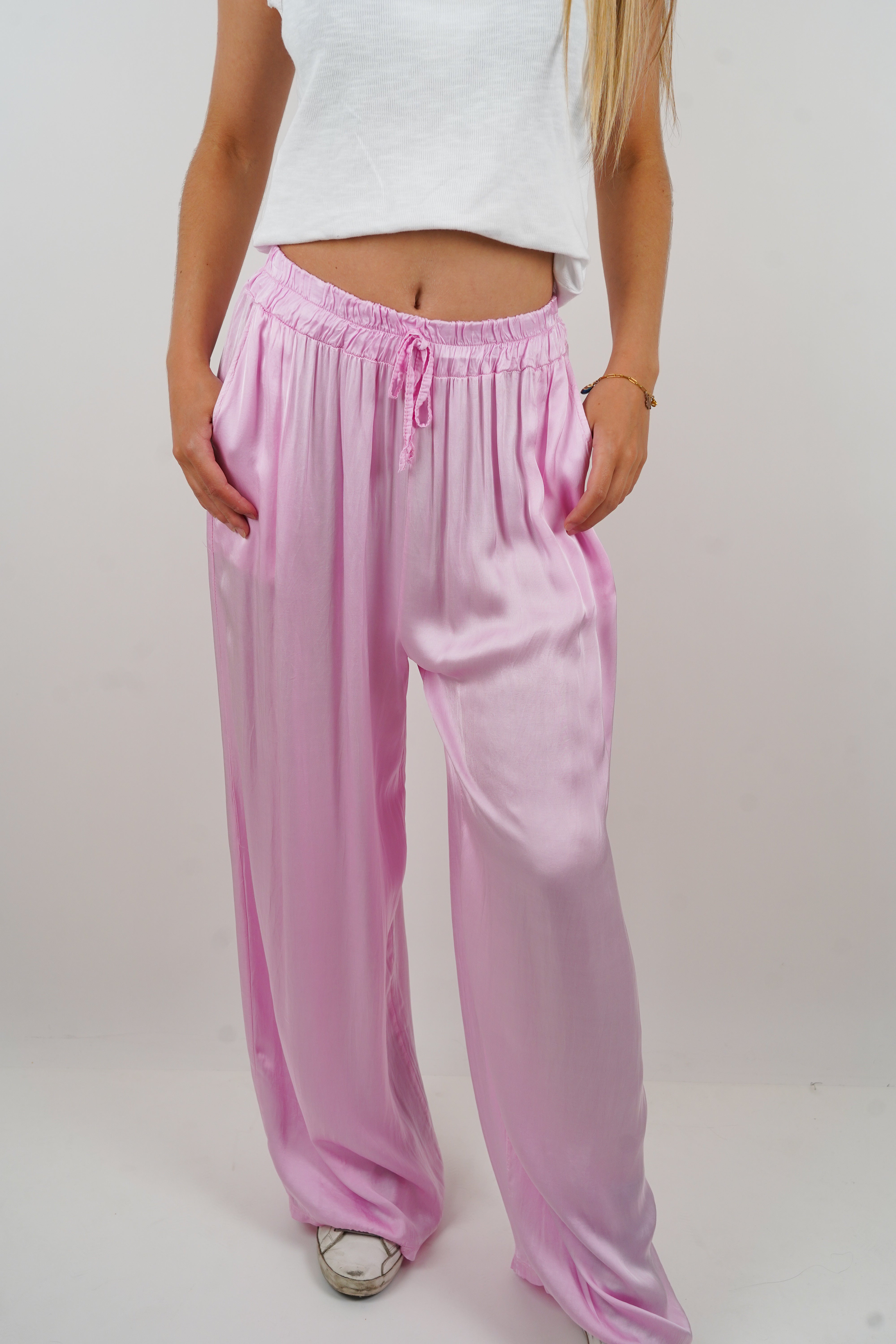 Pink Giuseppa silk pants