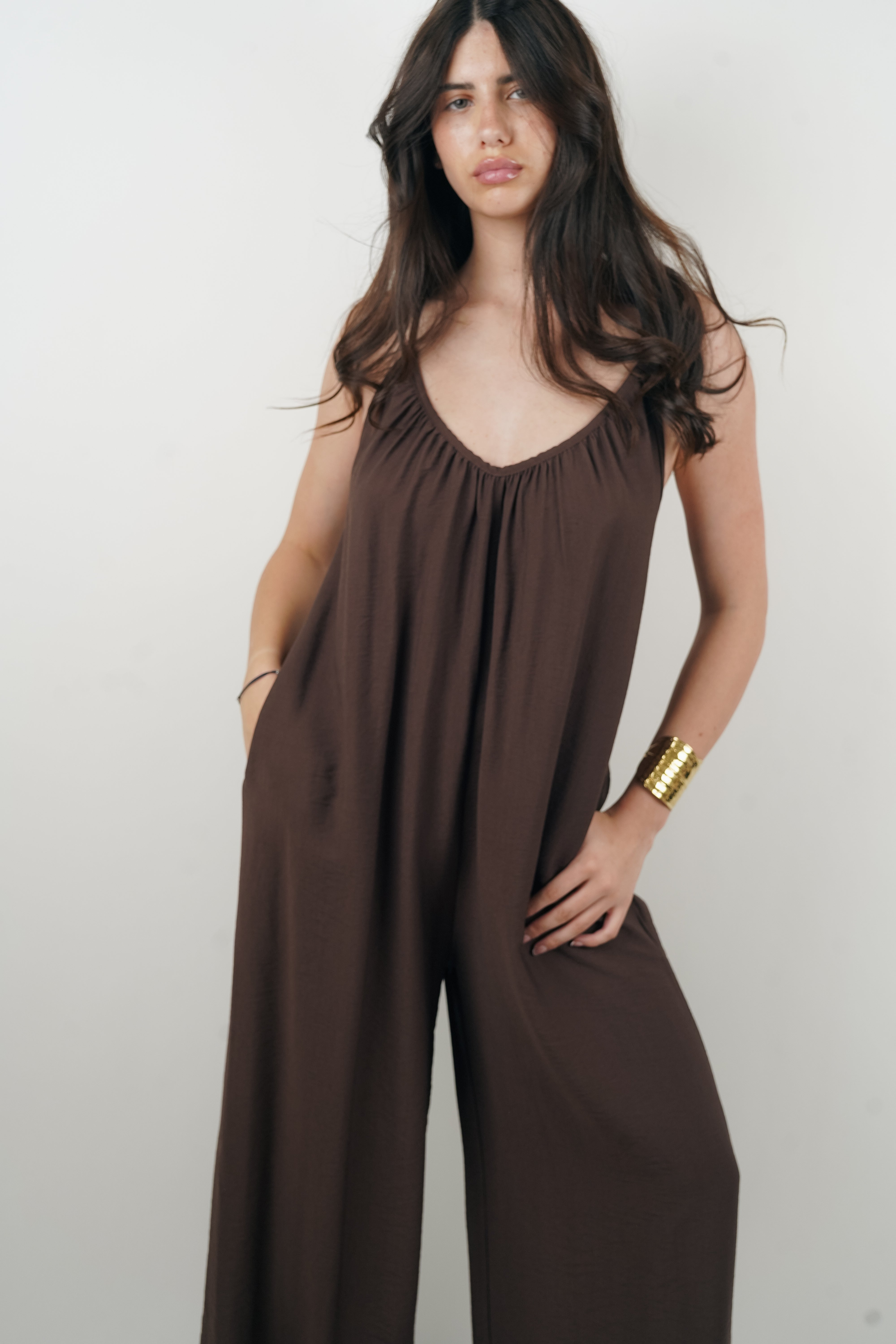 Liam brown jumpsuit