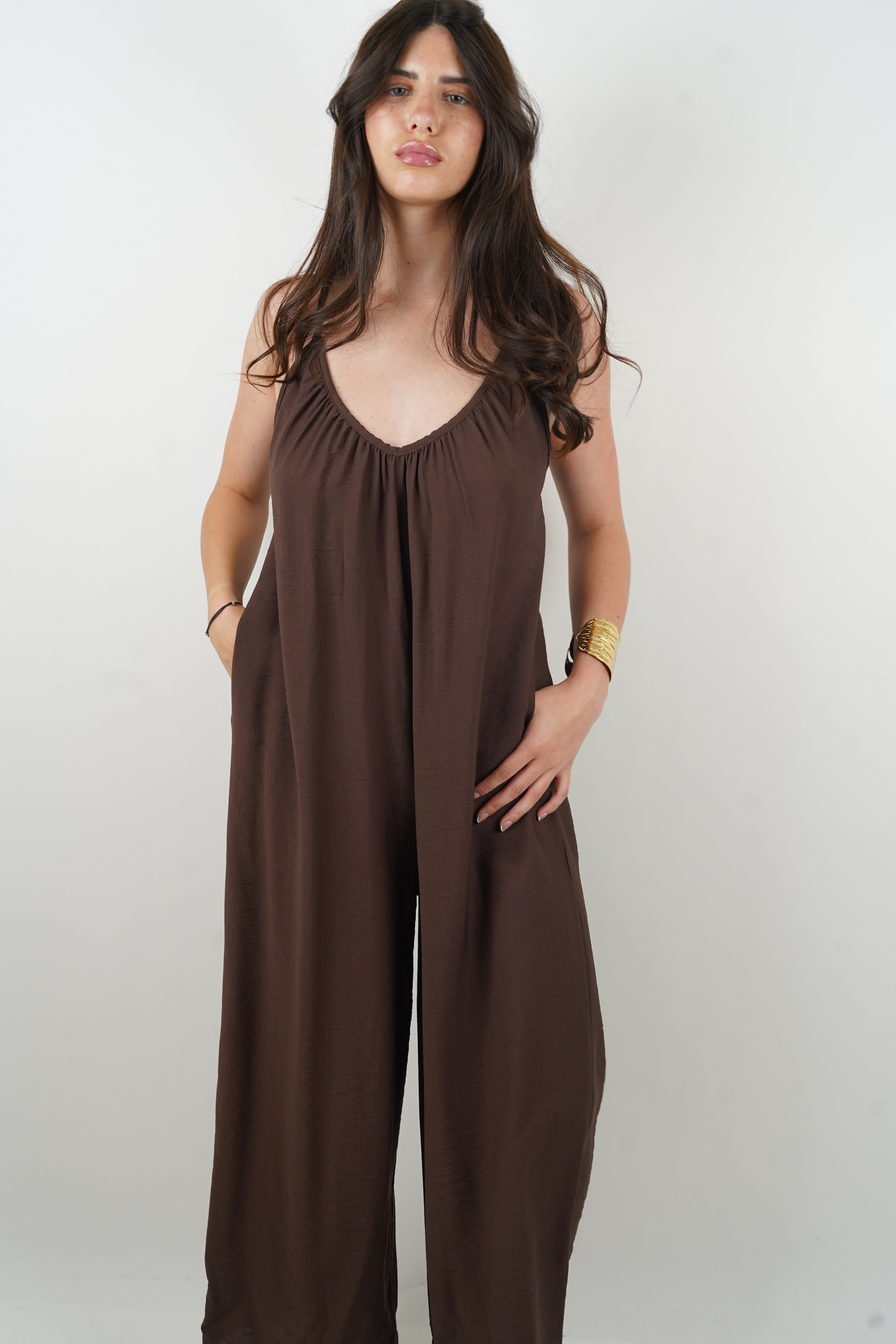 Liam brown jumpsuit
