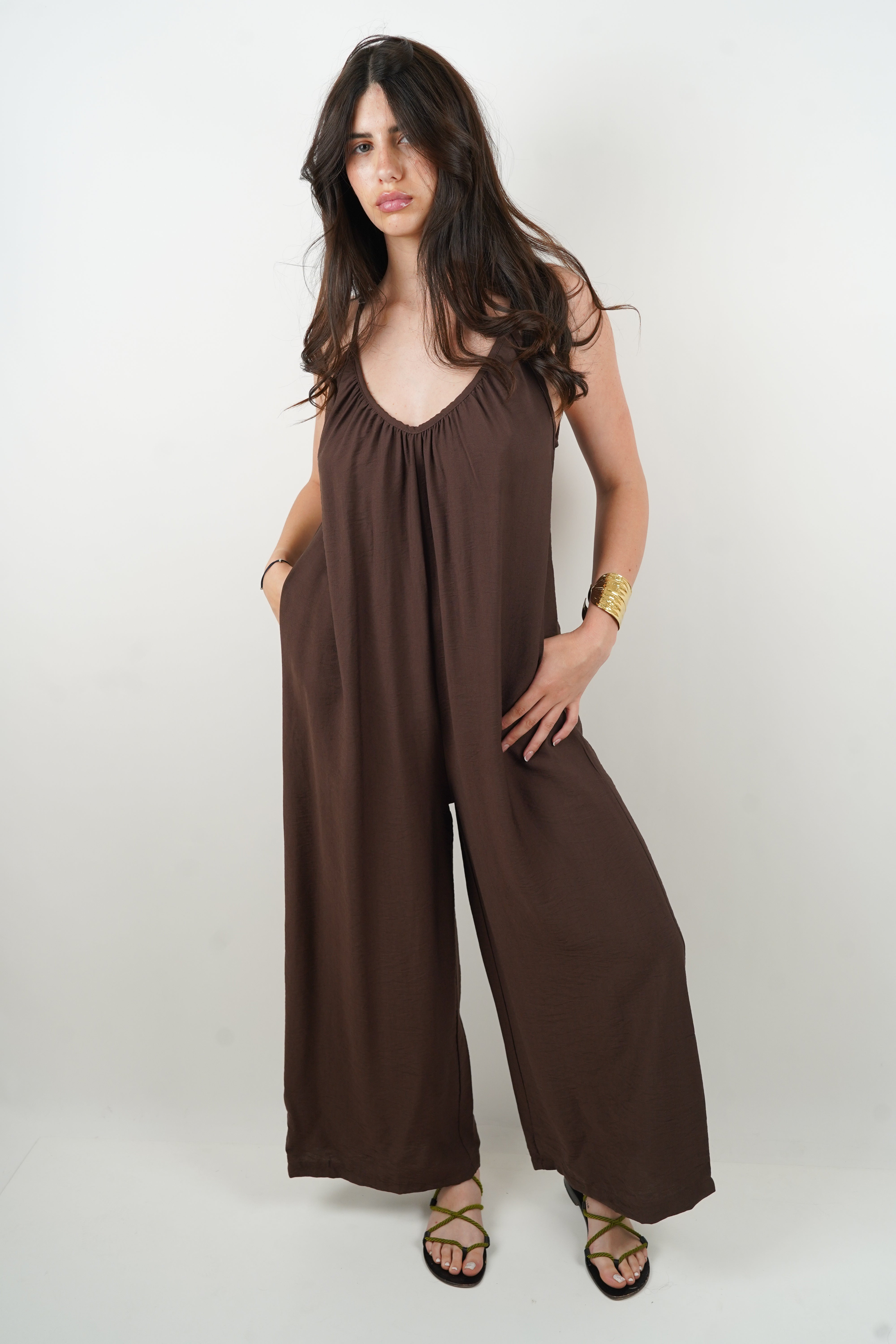 Liam brown jumpsuit