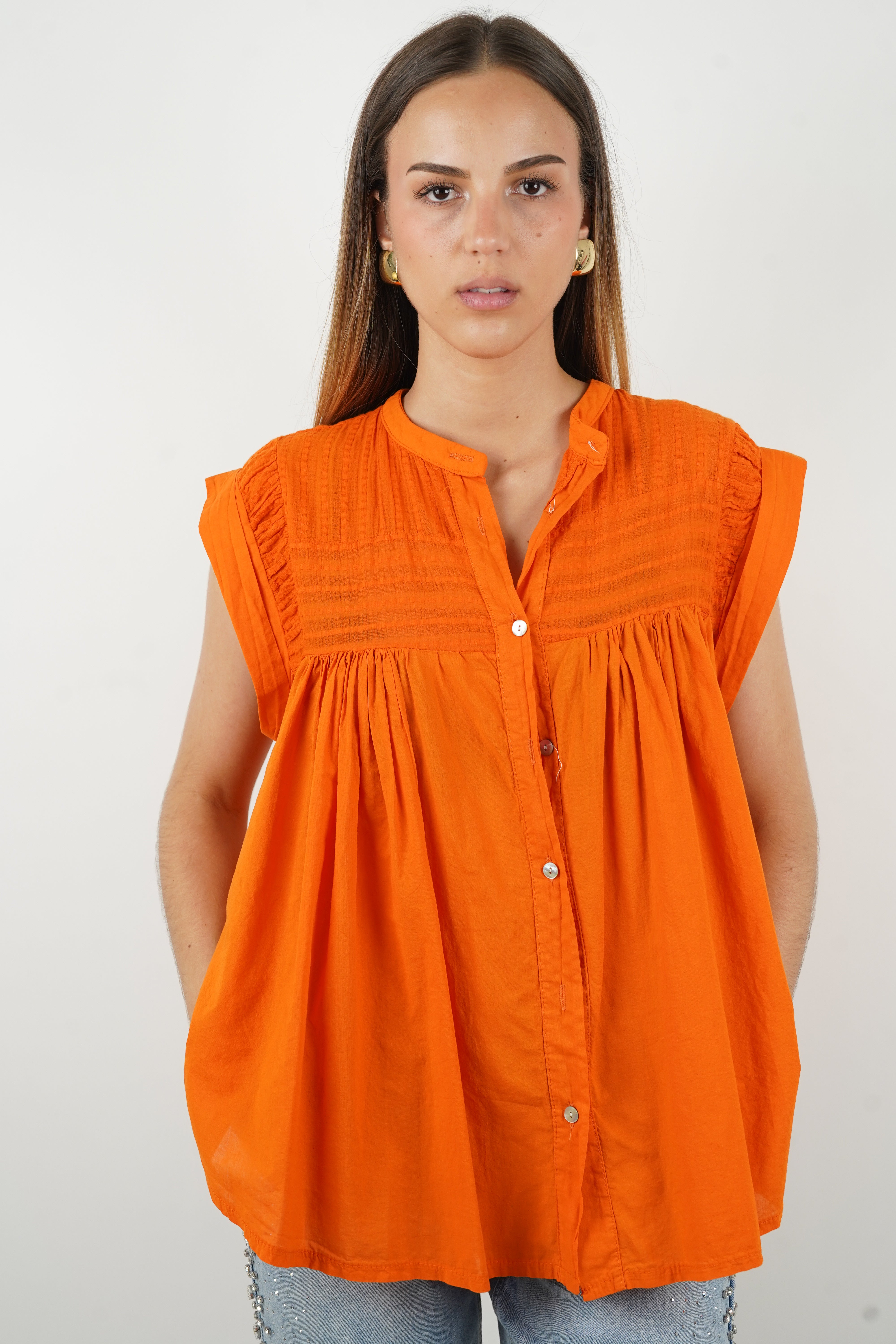 Arielle orange blouse