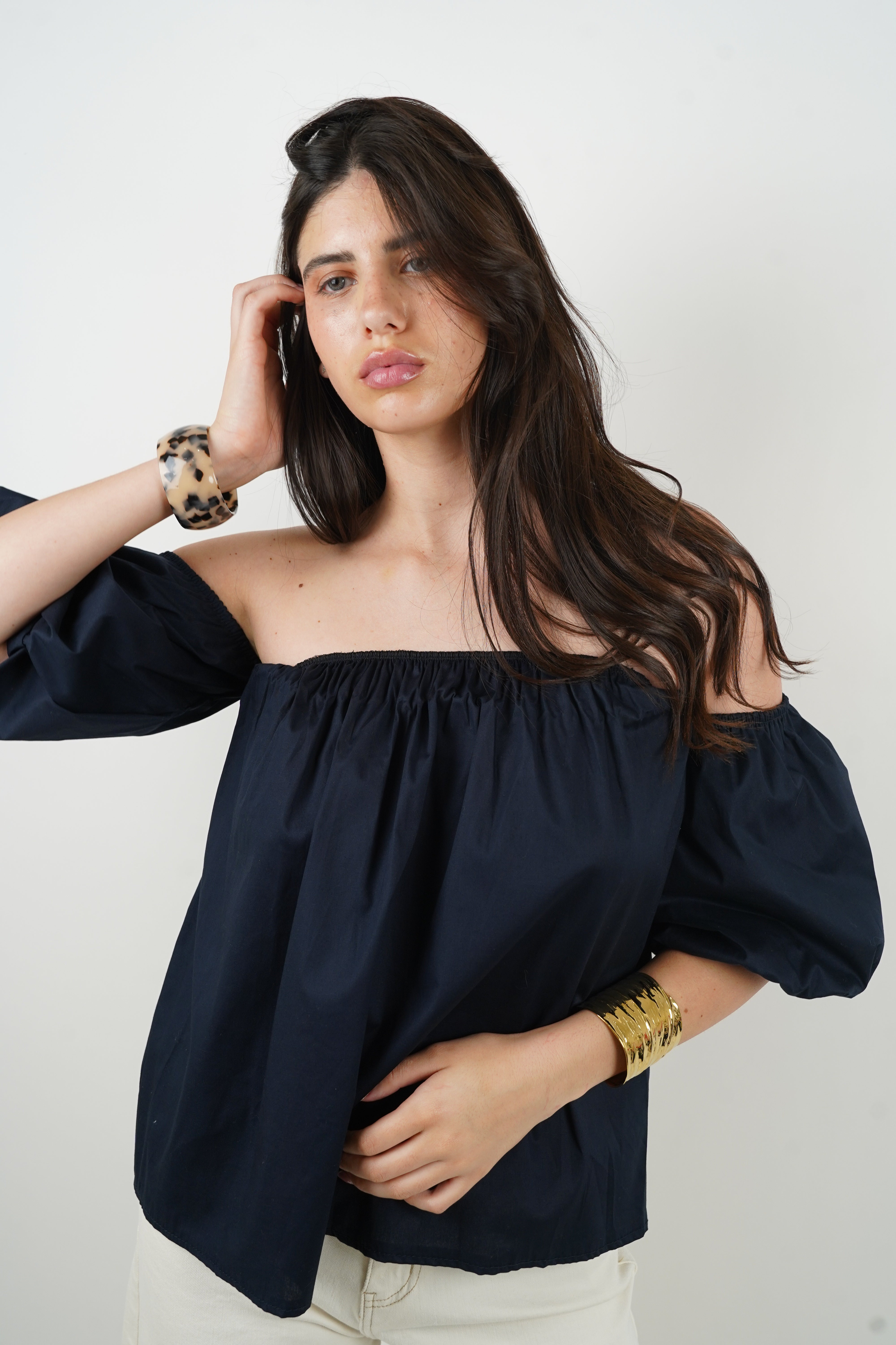 Maude navy blue top