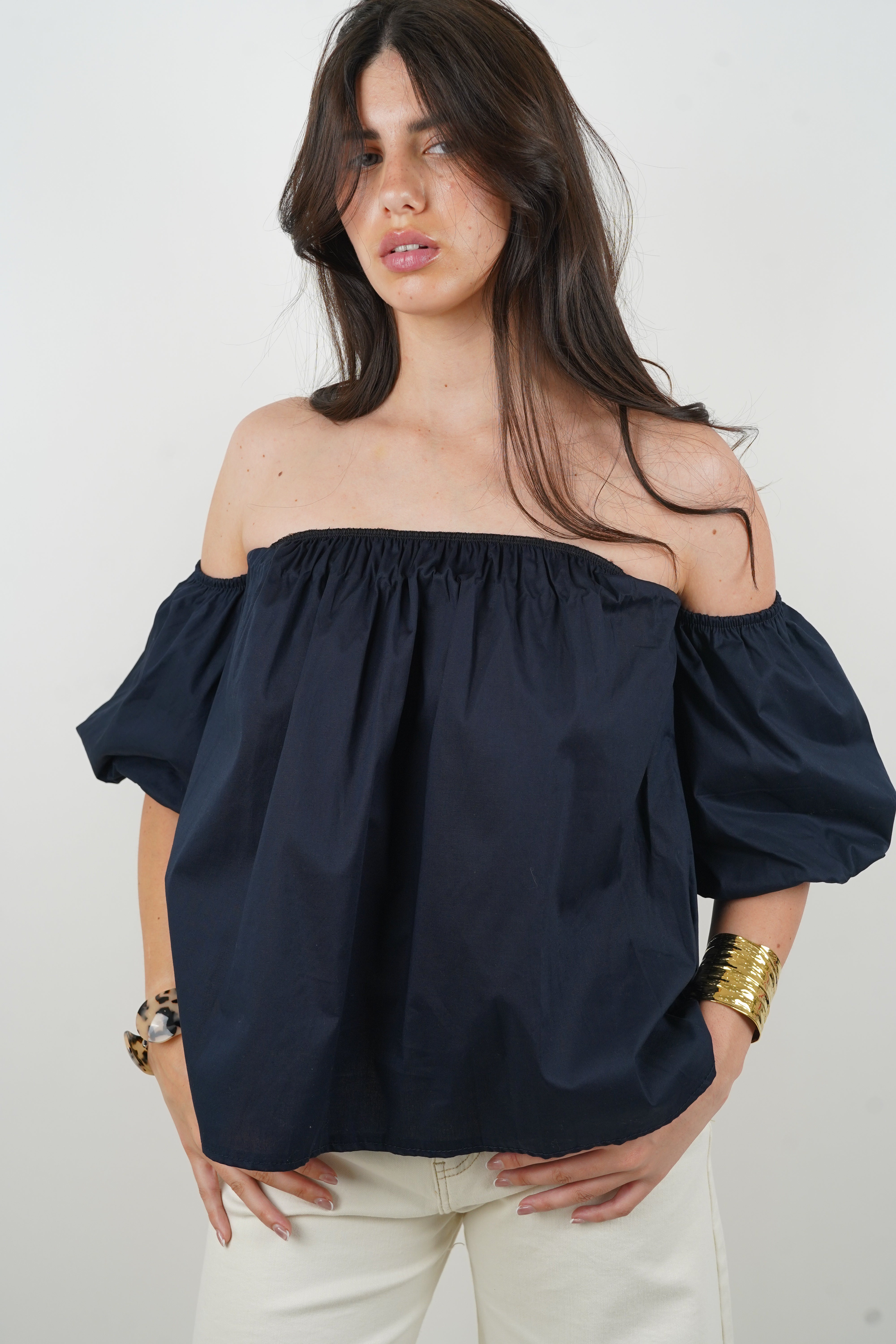 Maude navy blue top