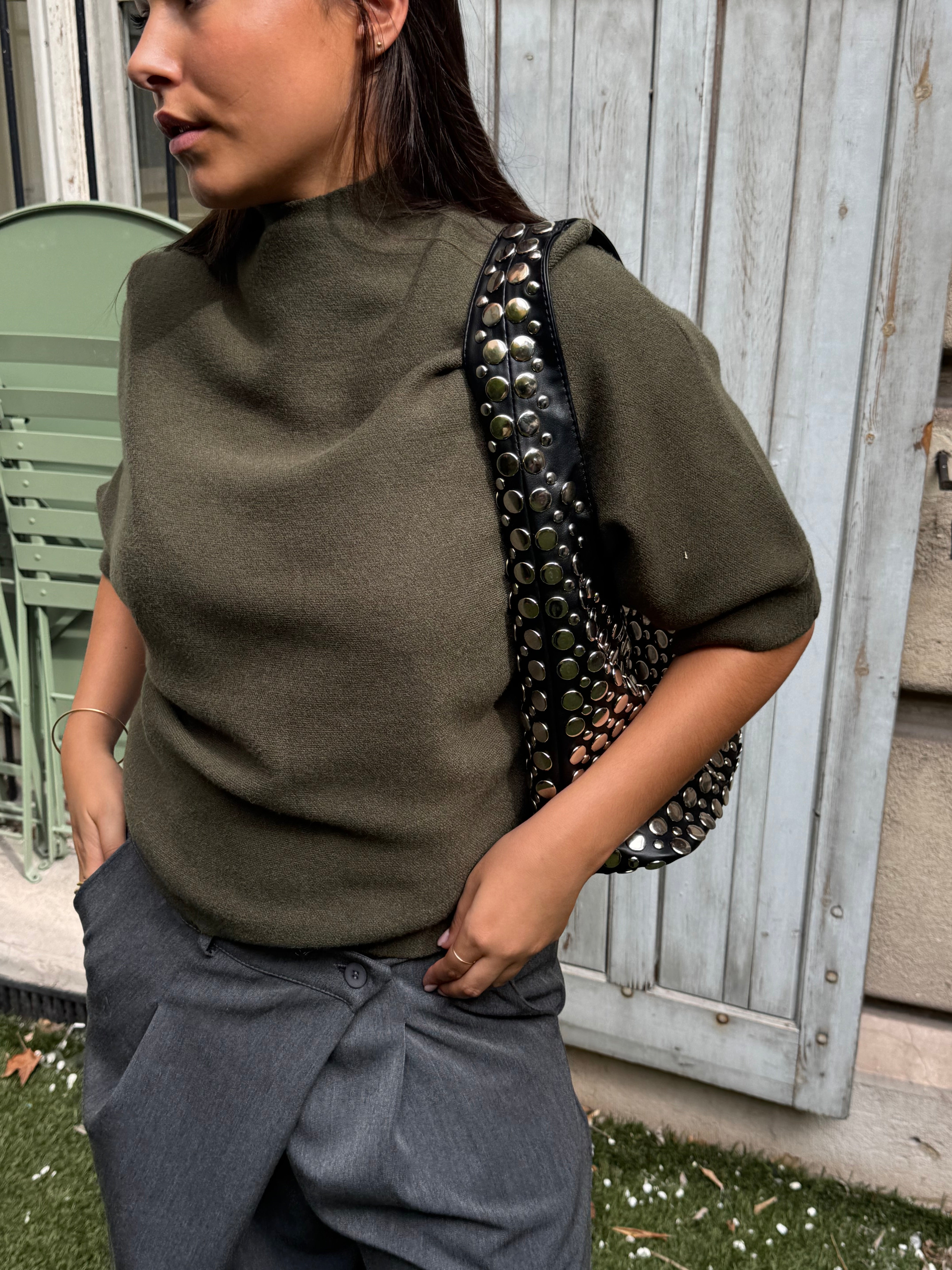 Khakifarbener Pullover Lise