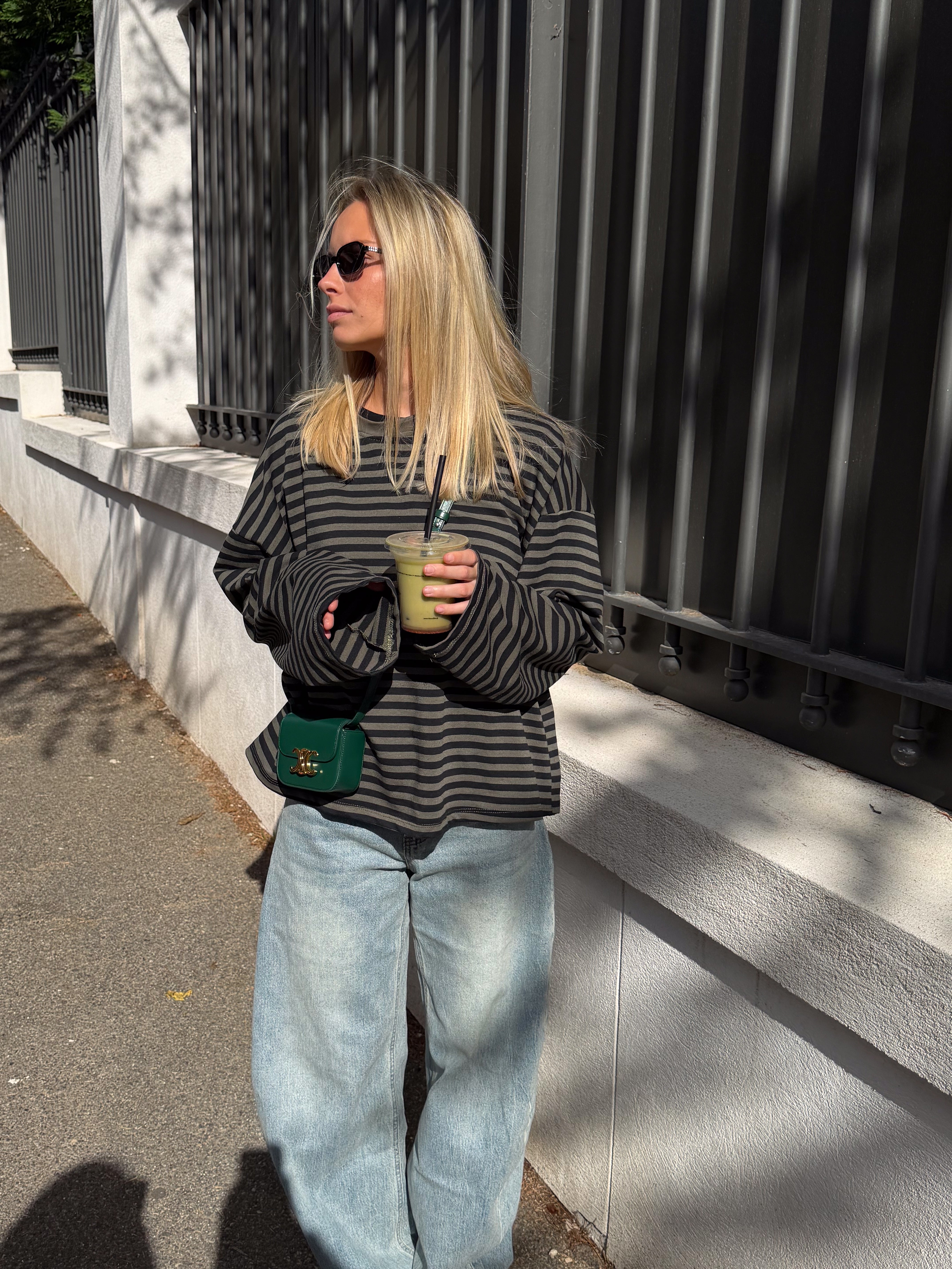 Tee-shirt Océane kaki et noir