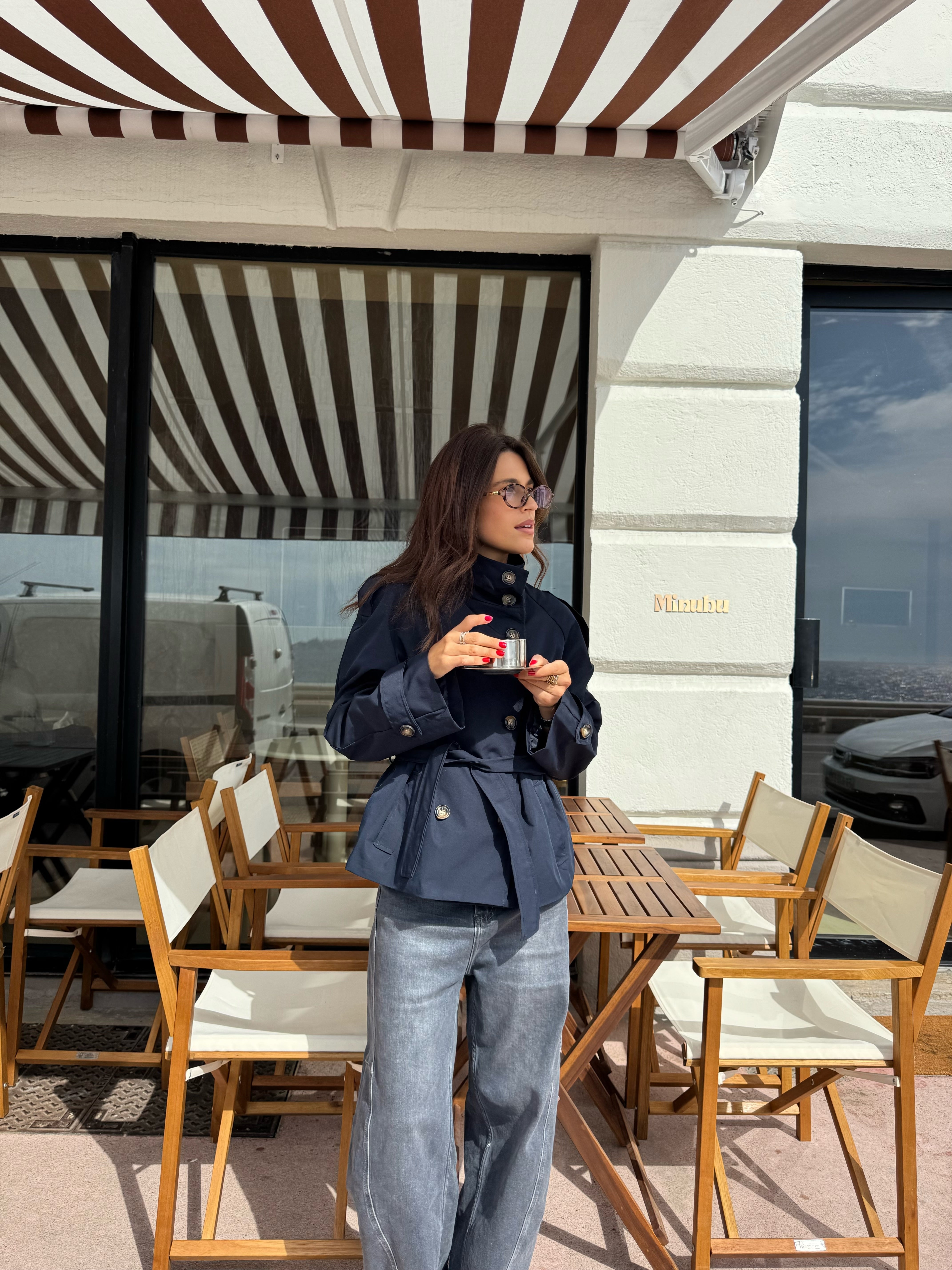 Gabardina Nala azul marino