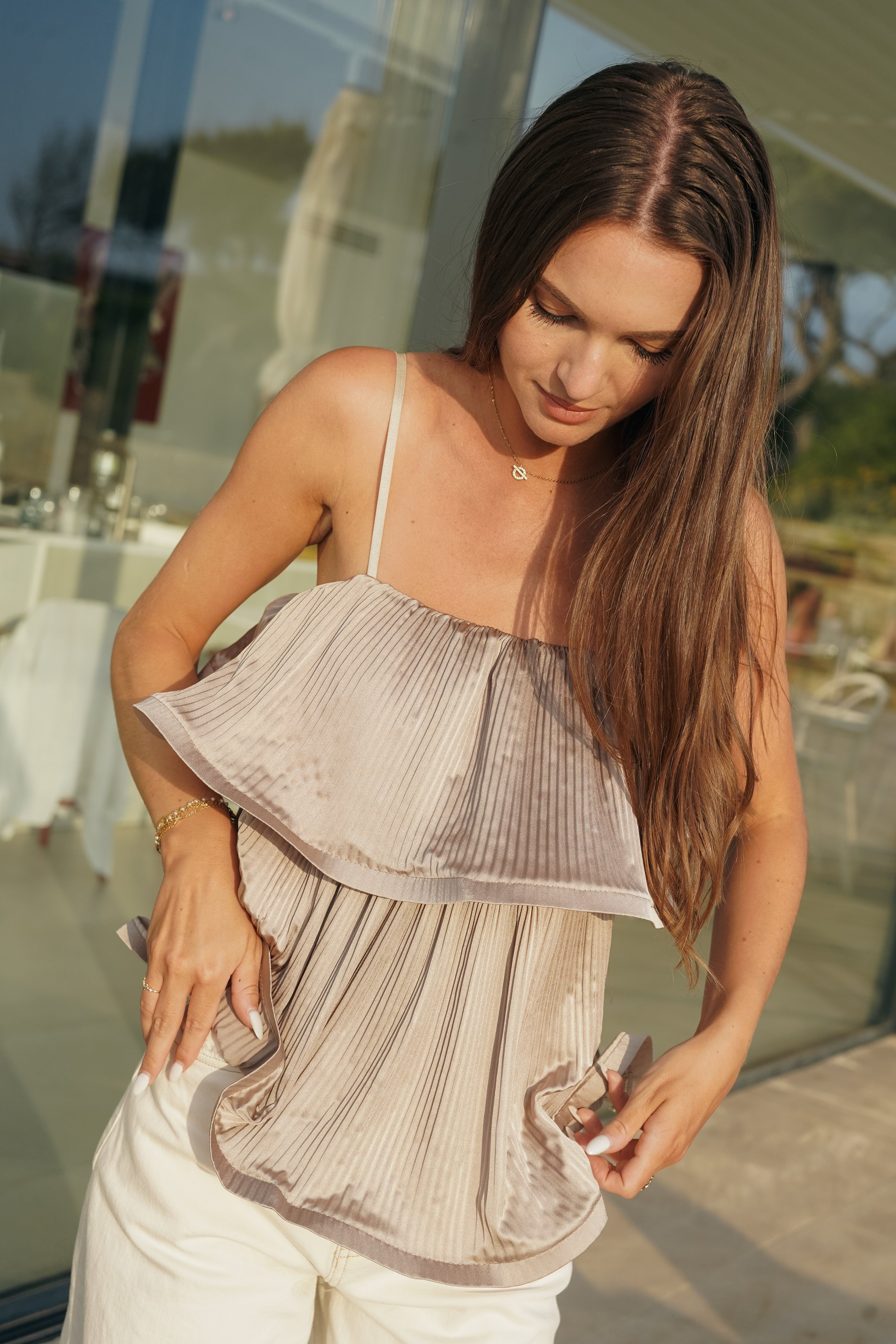 Meryl taupe top