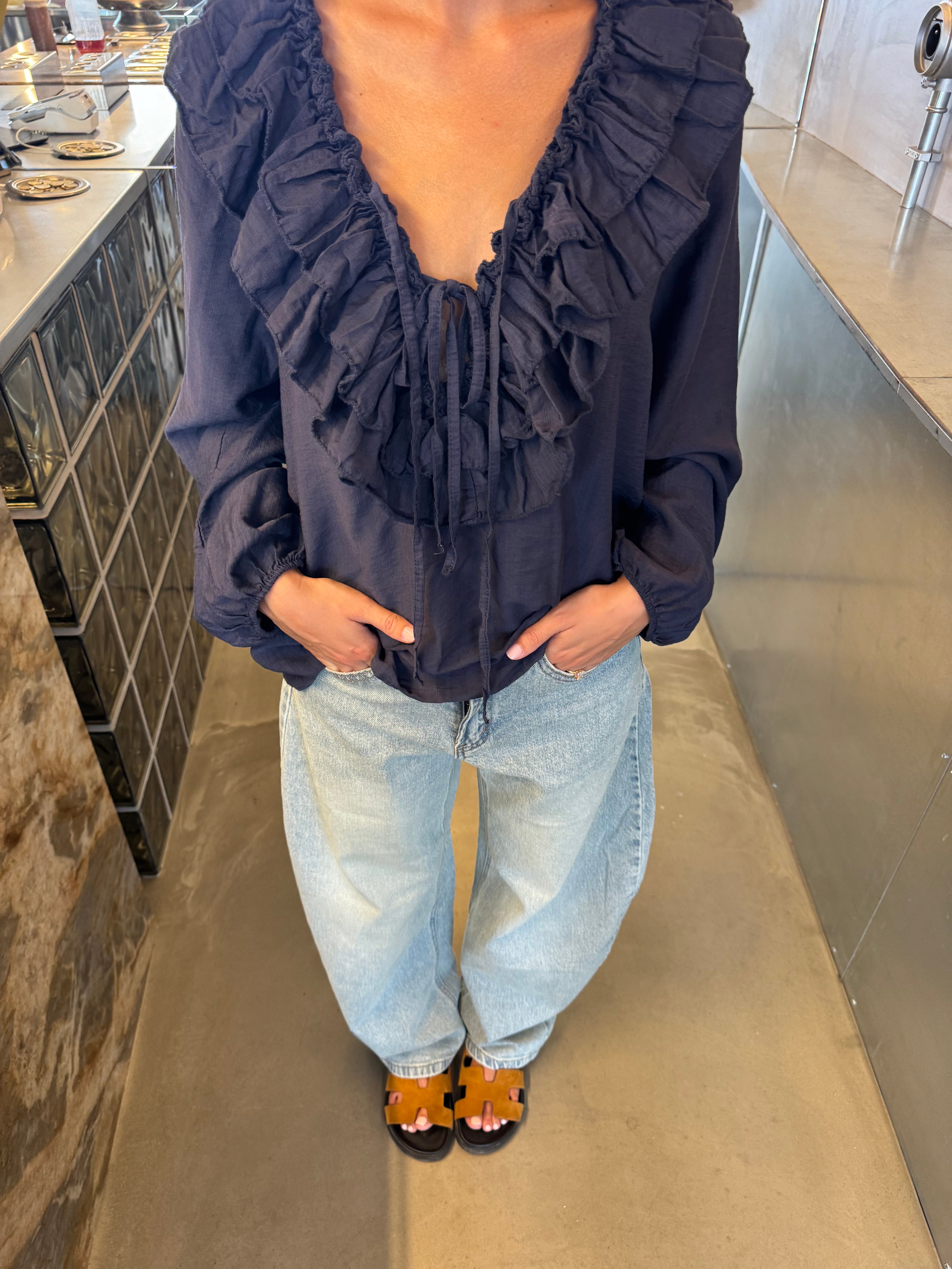 Blouse Elsa bleu marine