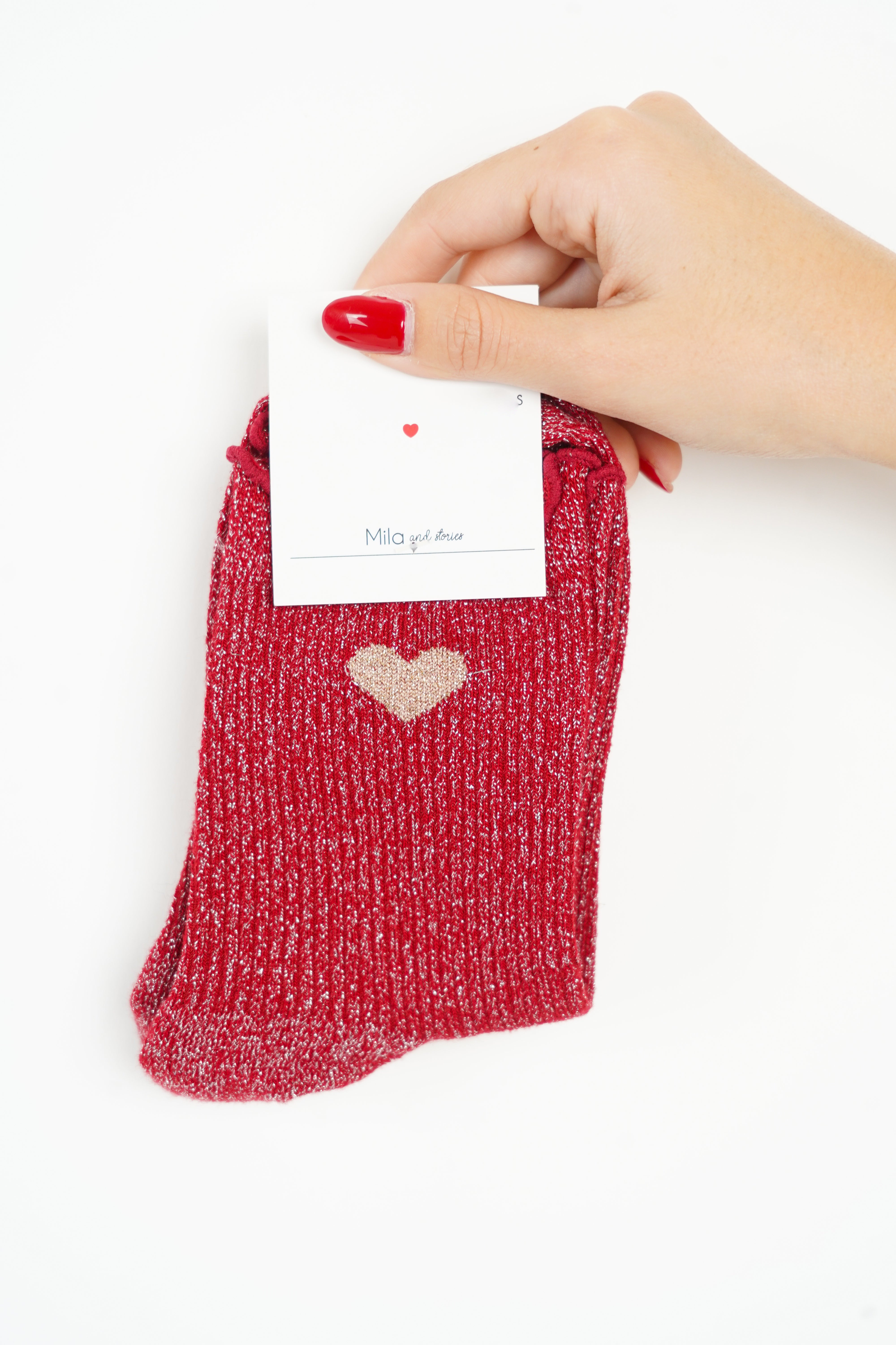 Chaussettes Coeur rouges