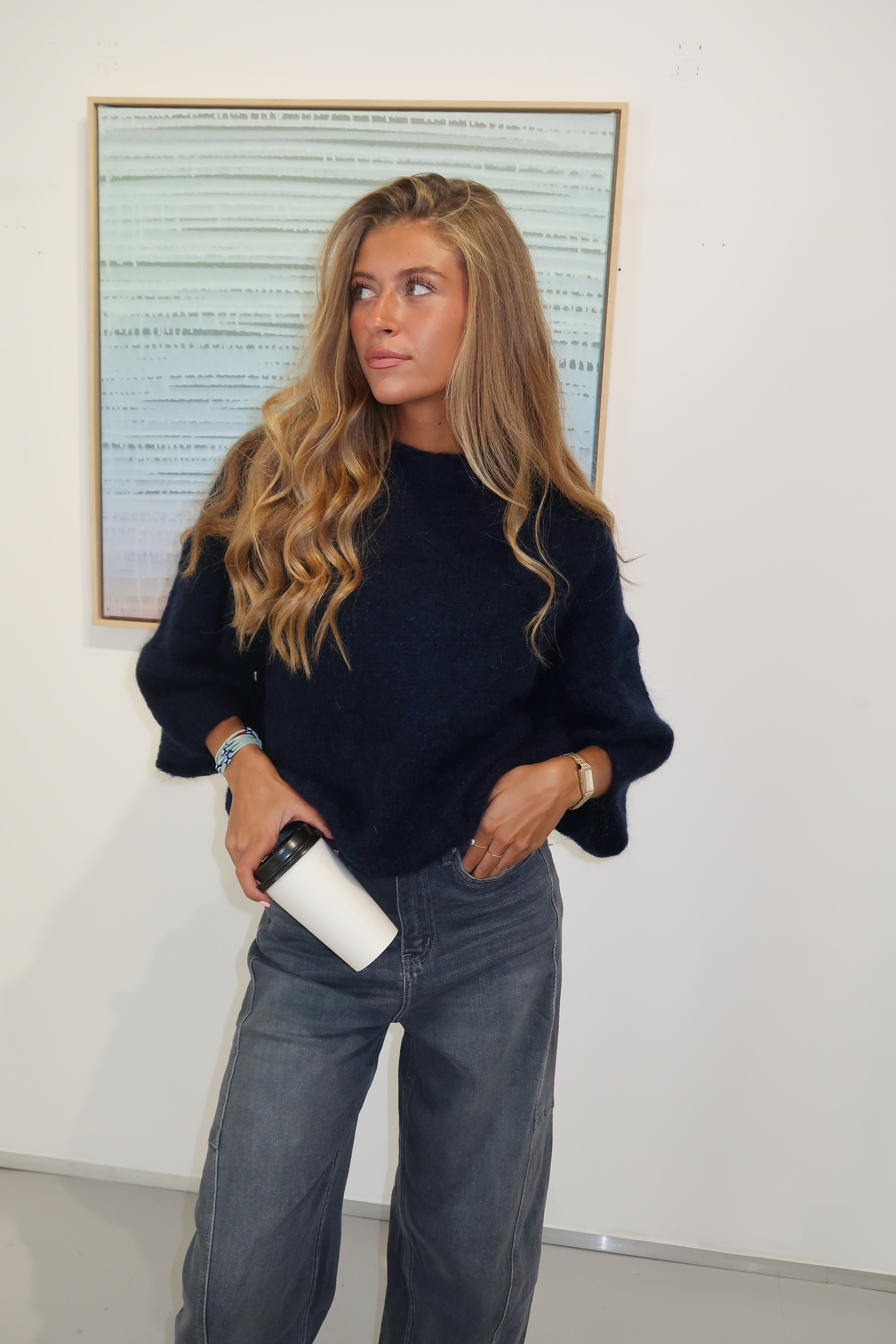 Pull mohair Judith bleu marine