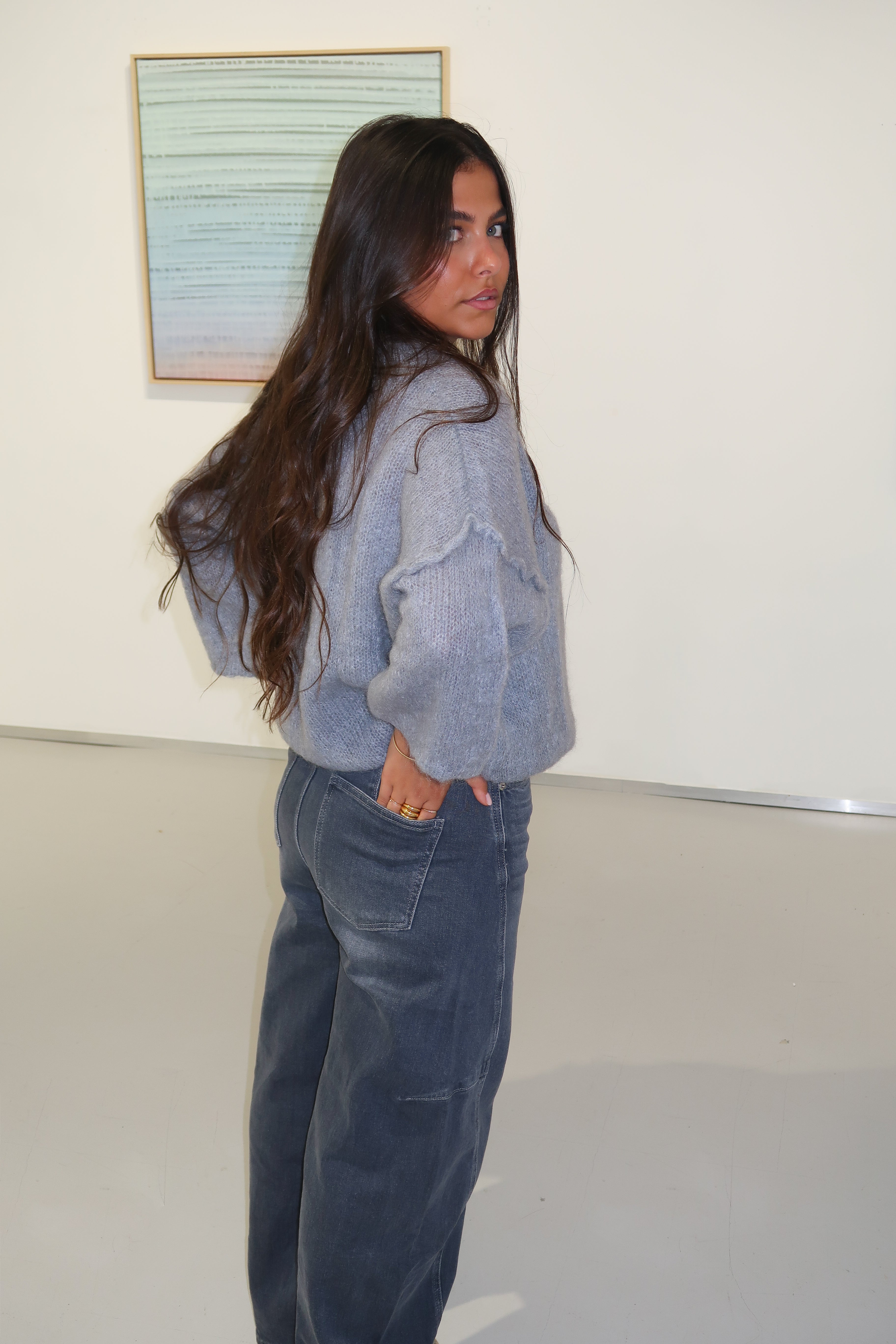 Judith gray mohair sweater