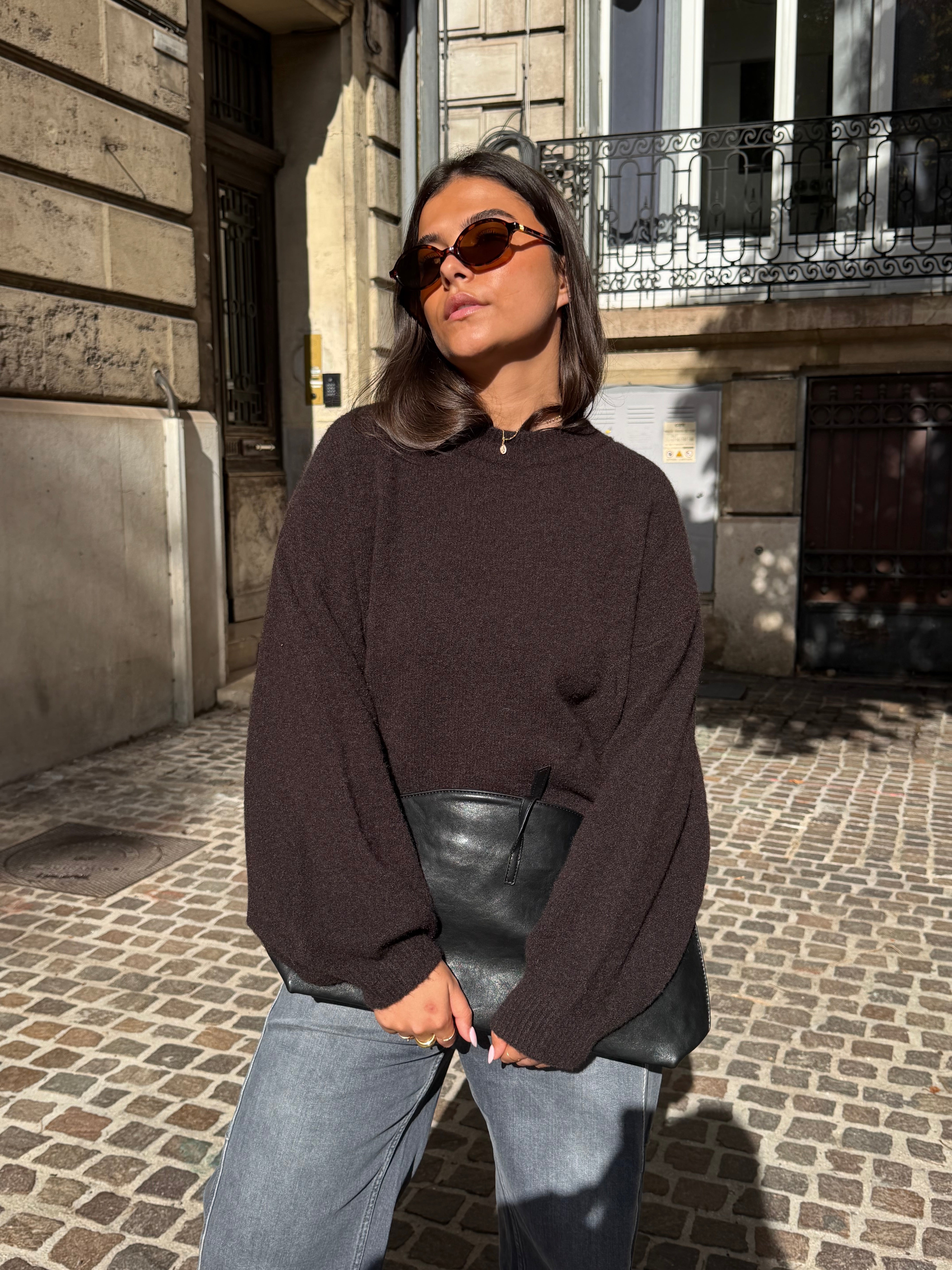 Caroline brown sweater