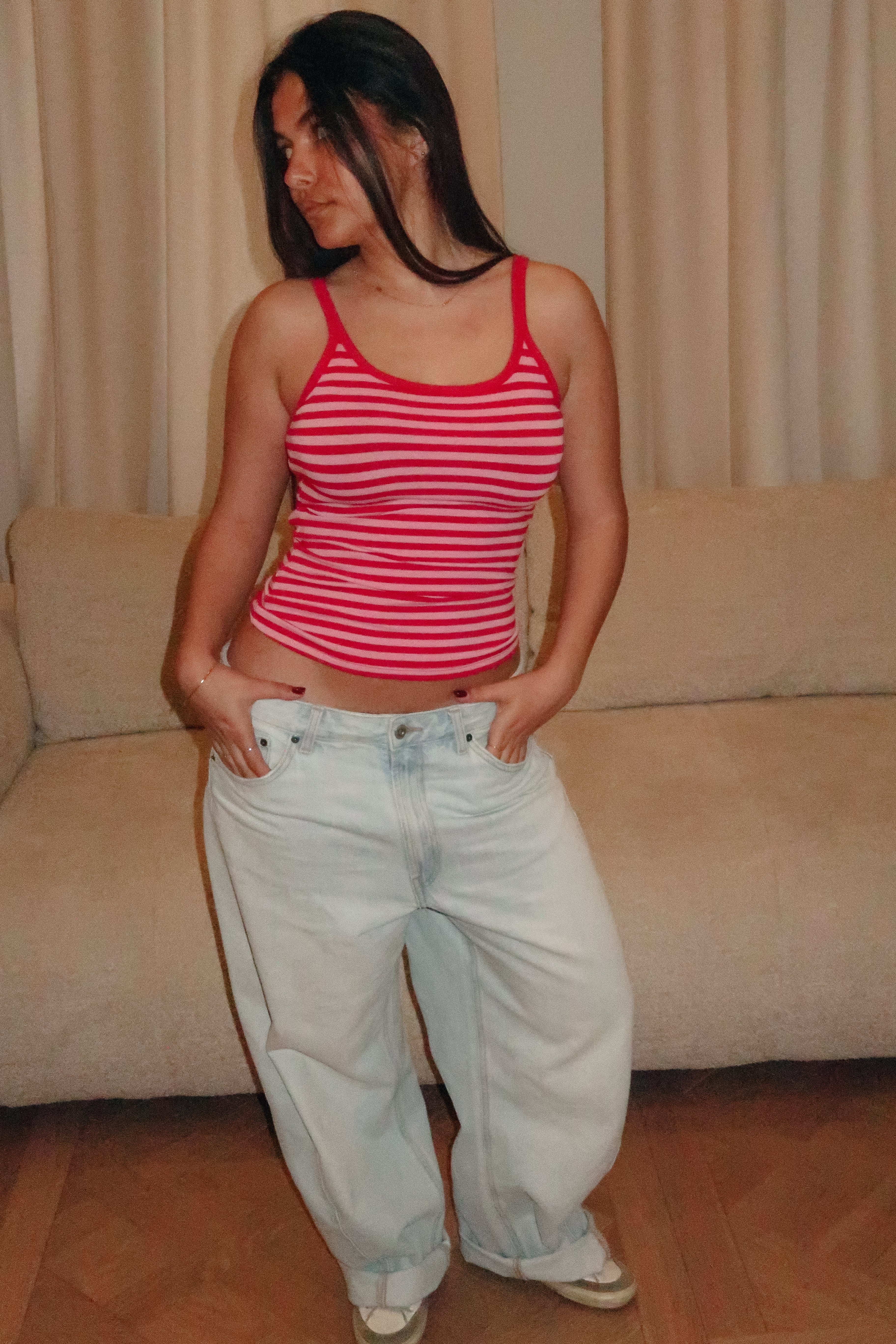Débardeur Robyn rose et rouge