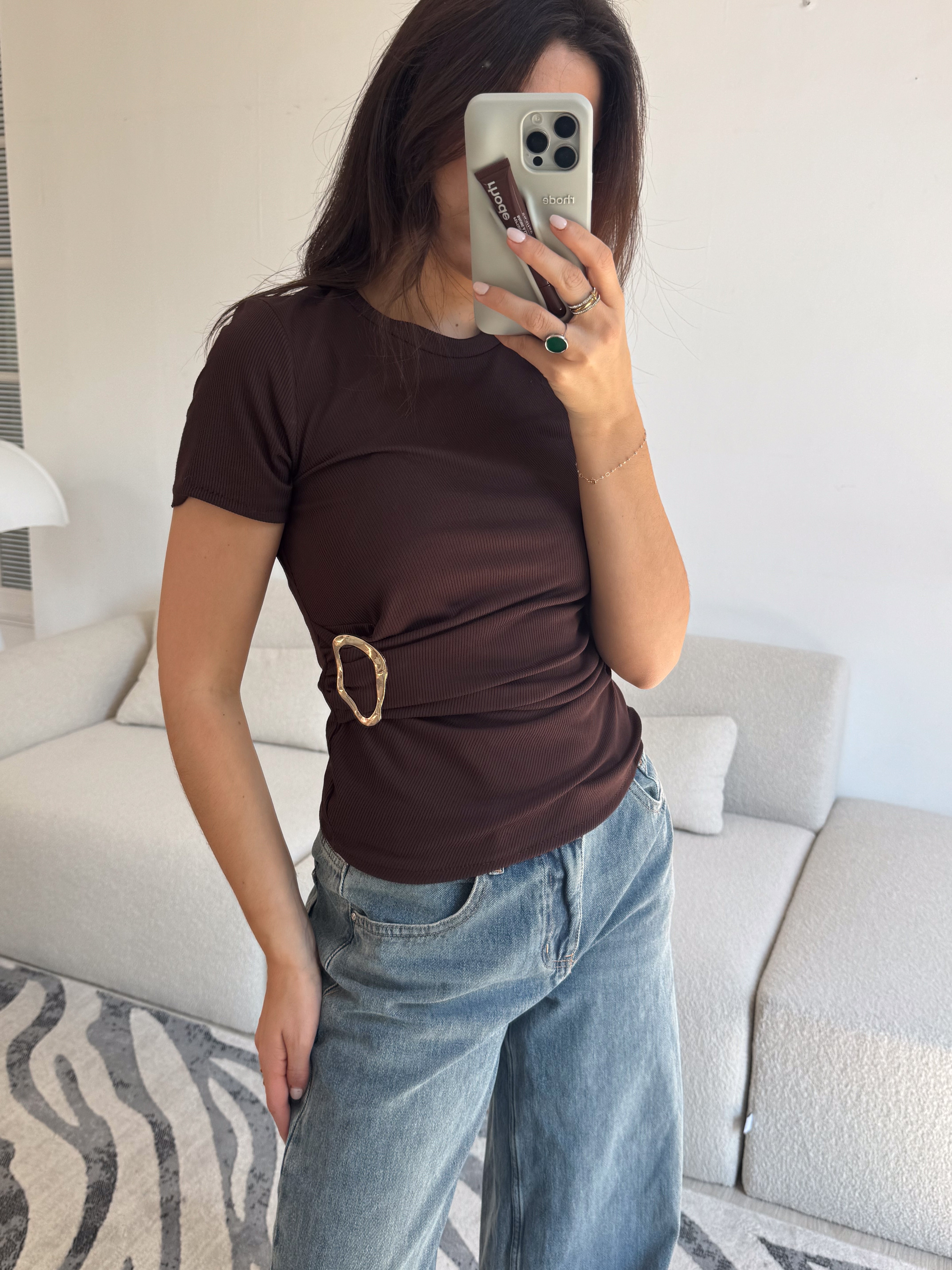 Cherine braunes Oberteil