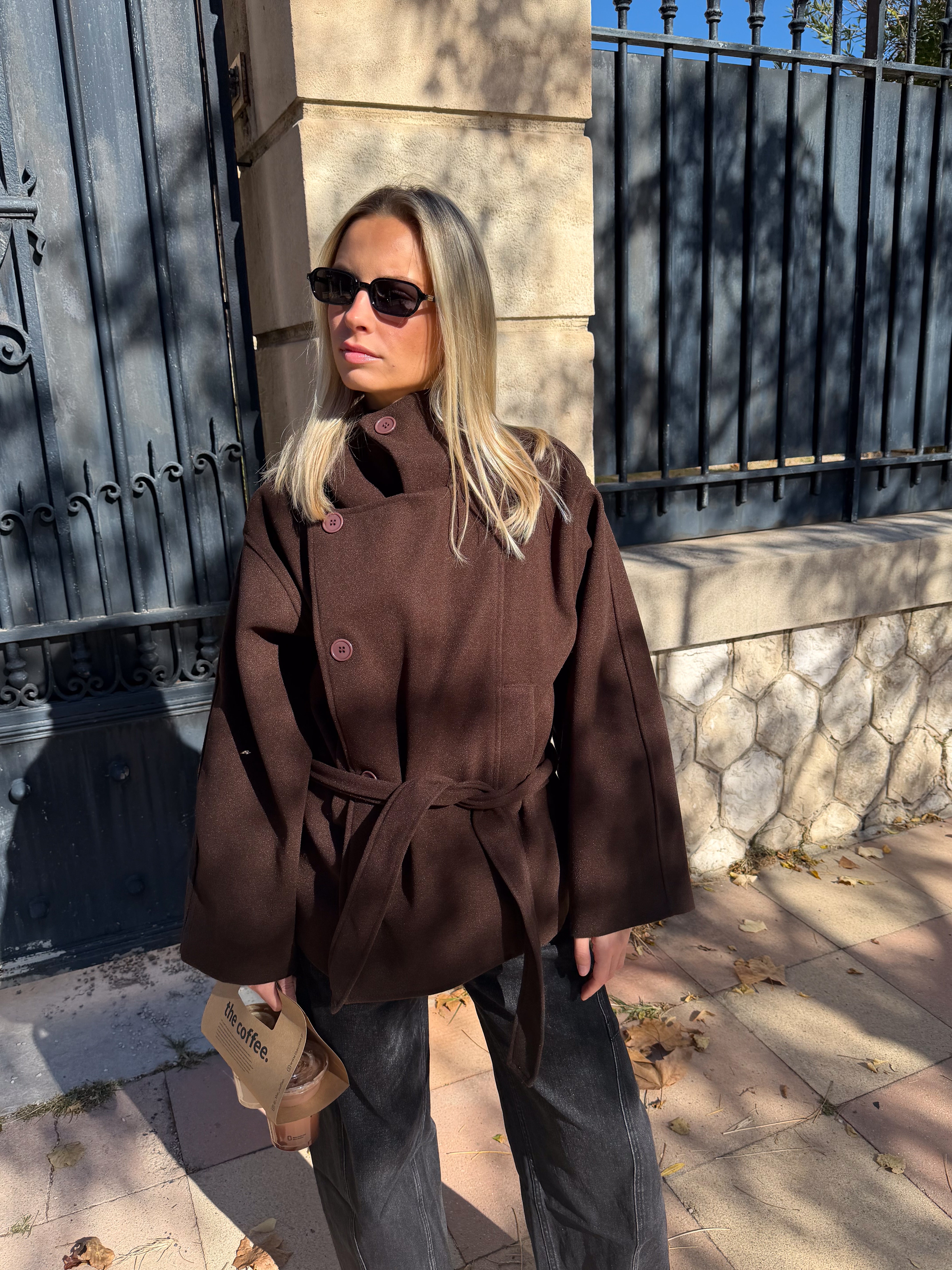 Manteau Roxane marron