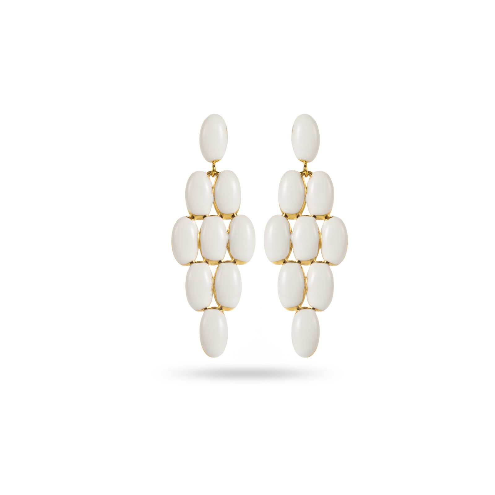 Alma white earrings