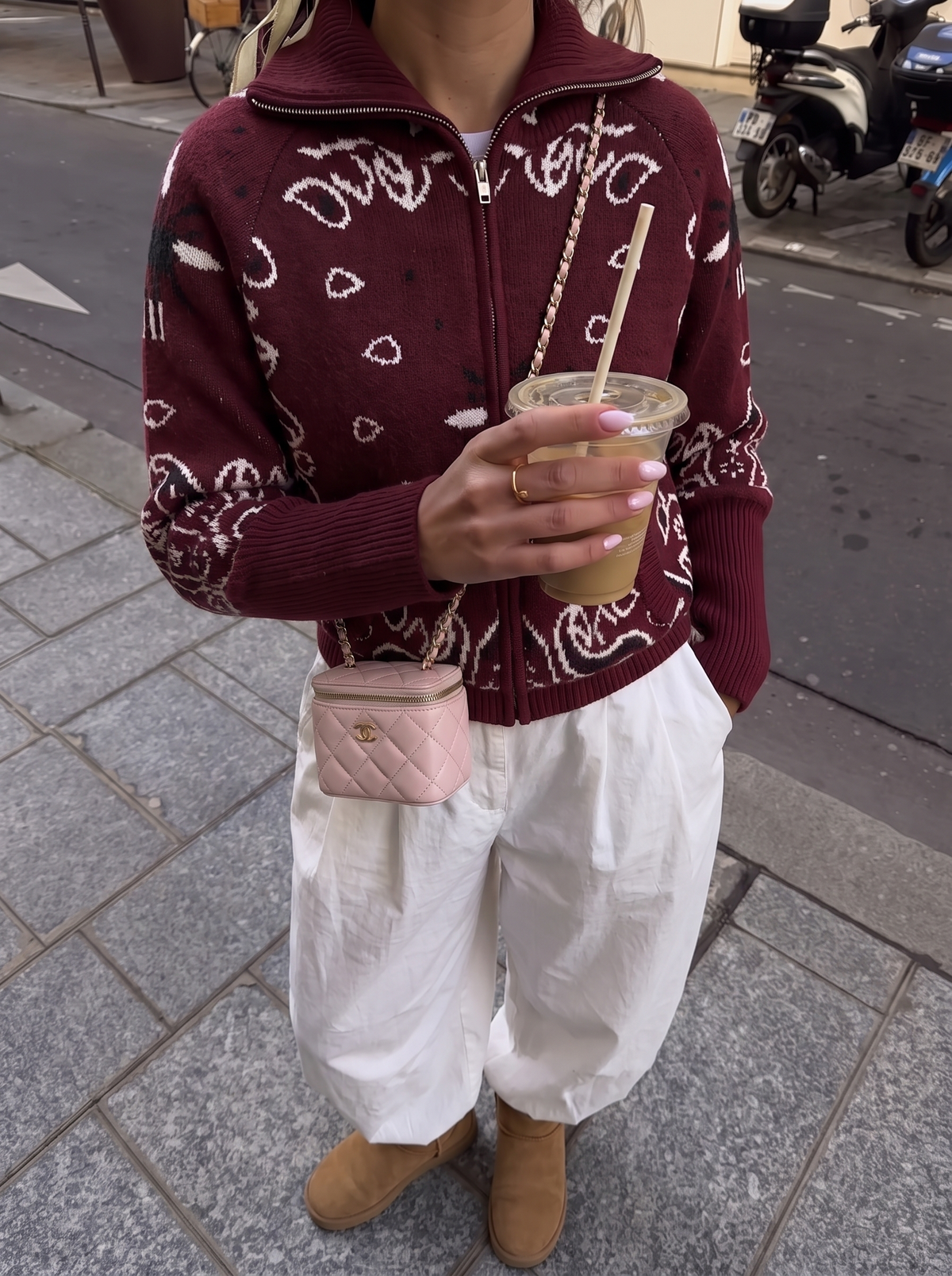 Carla Bandana Zip-Up Sweater