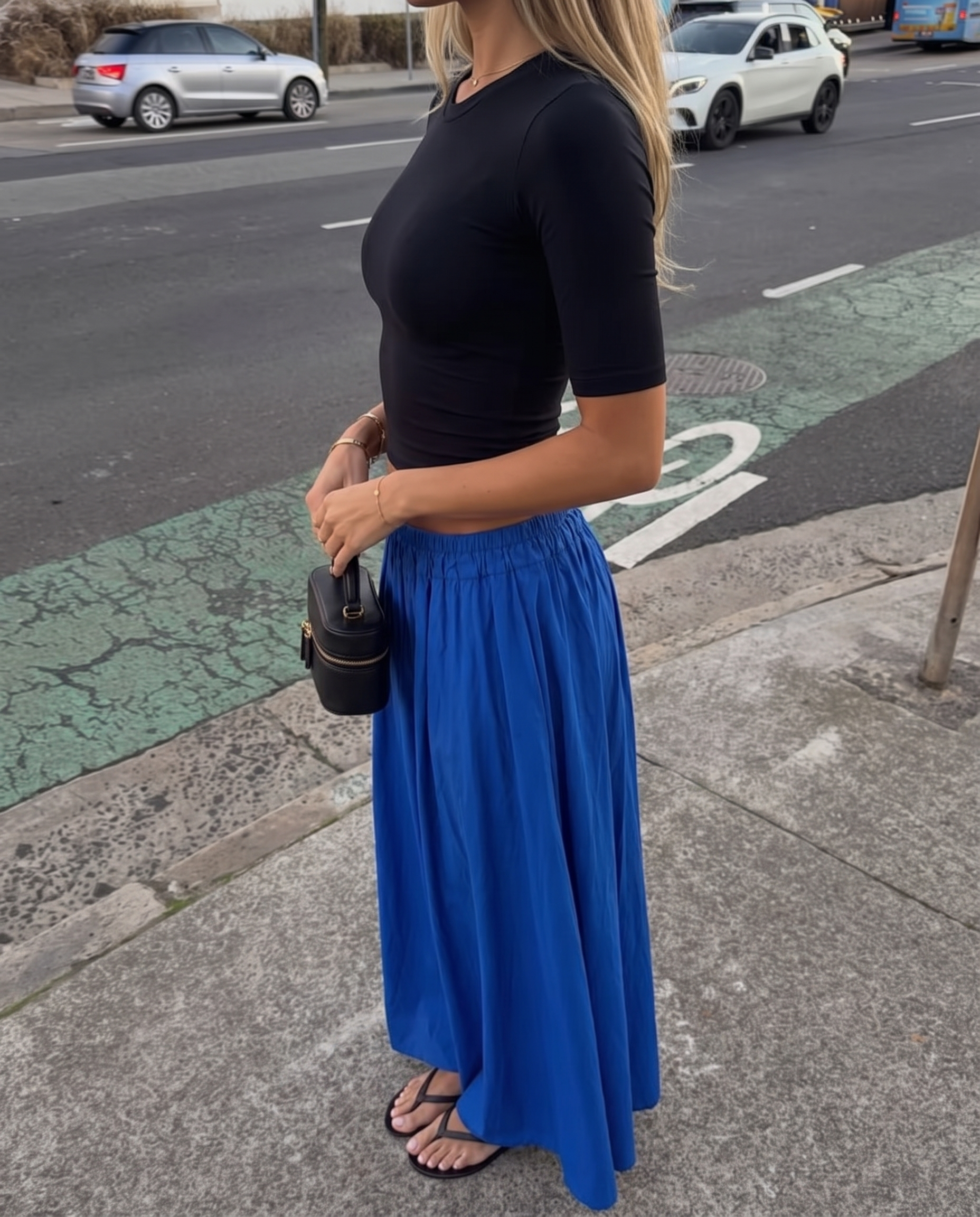 Jupe Martine bleu roi