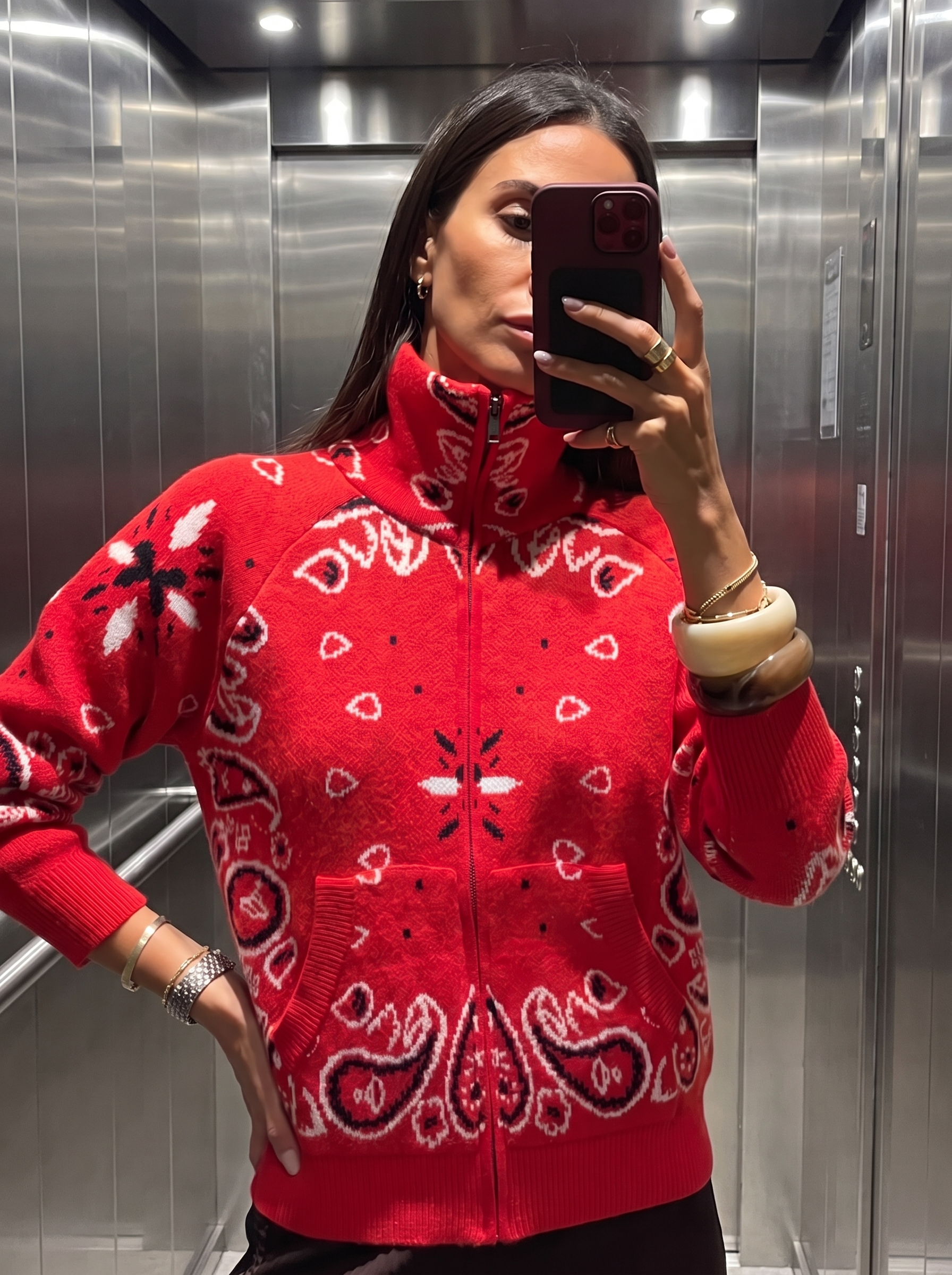 Rode Carla gilet